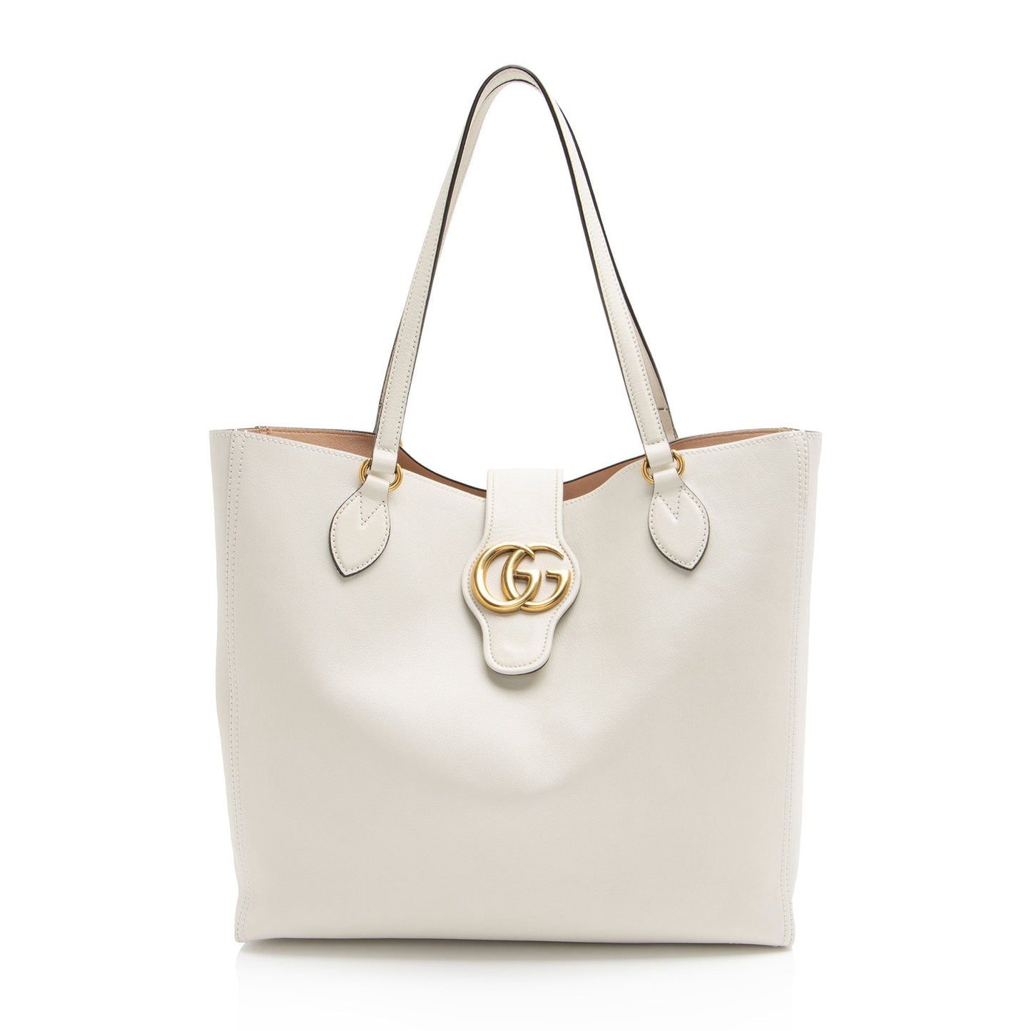 Gucci Leather Dahlia Medium Tote (SHF-l9vBxj)