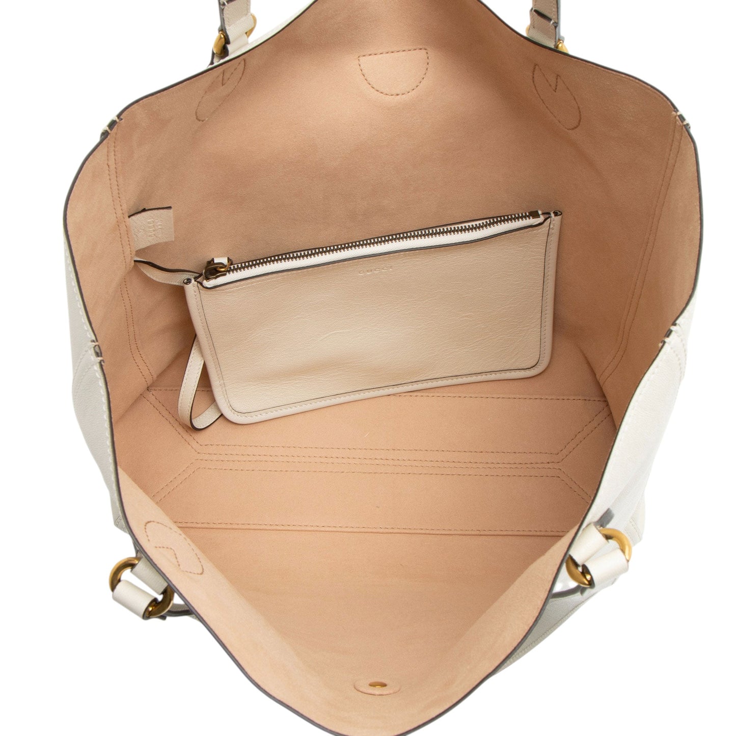 Gucci Leather Dahlia Medium Tote (SHF-l9vBxj)
