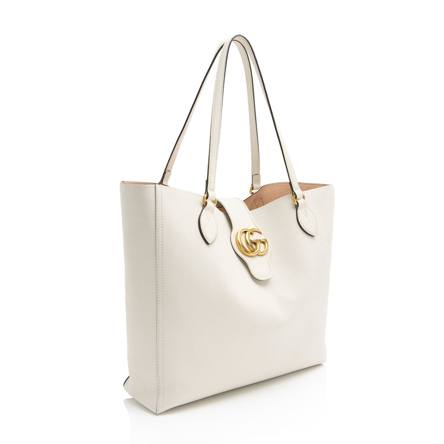 Gucci Leather Dahlia Medium Tote (SHF-l9vBxj)