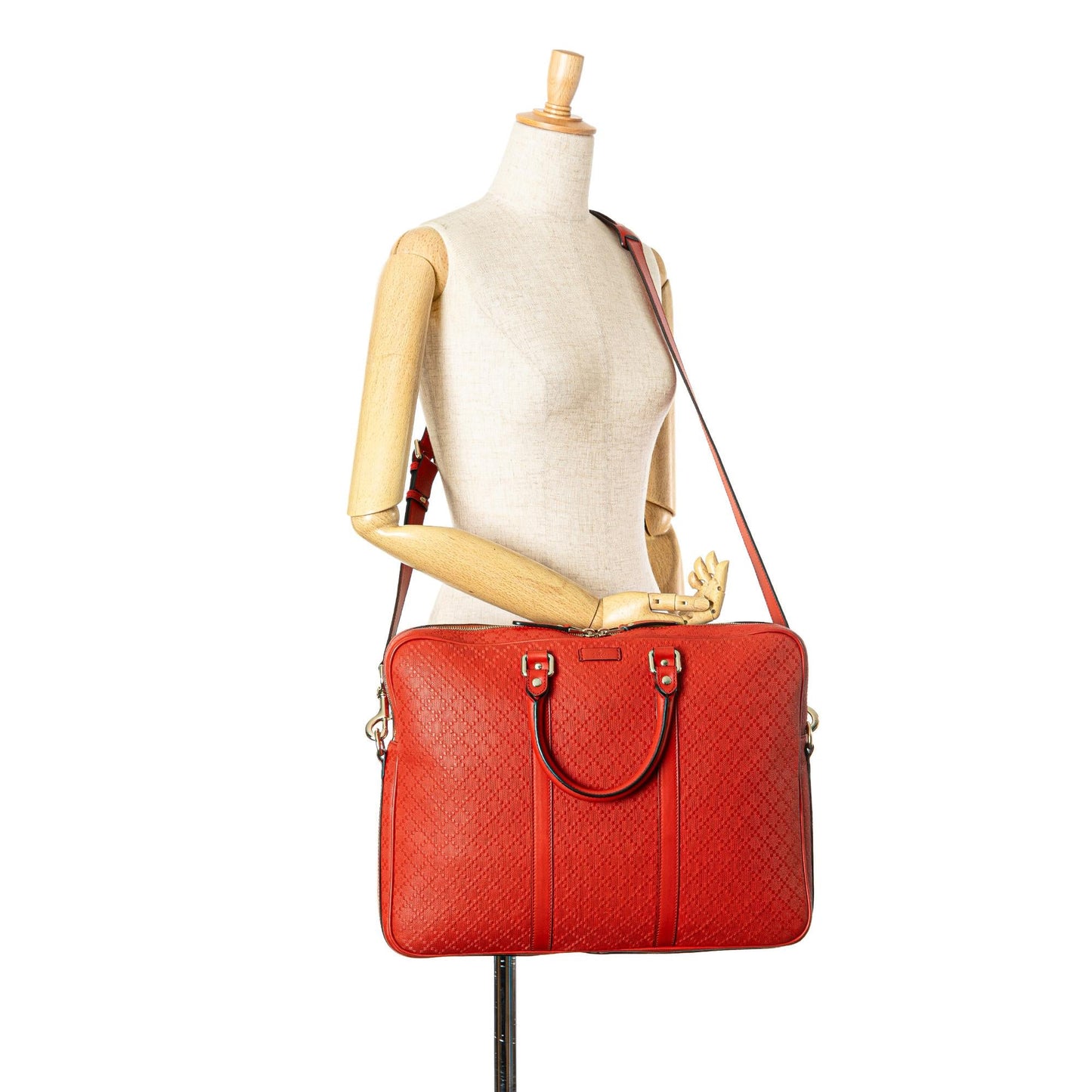 Gucci Leather Diamante Business Bag