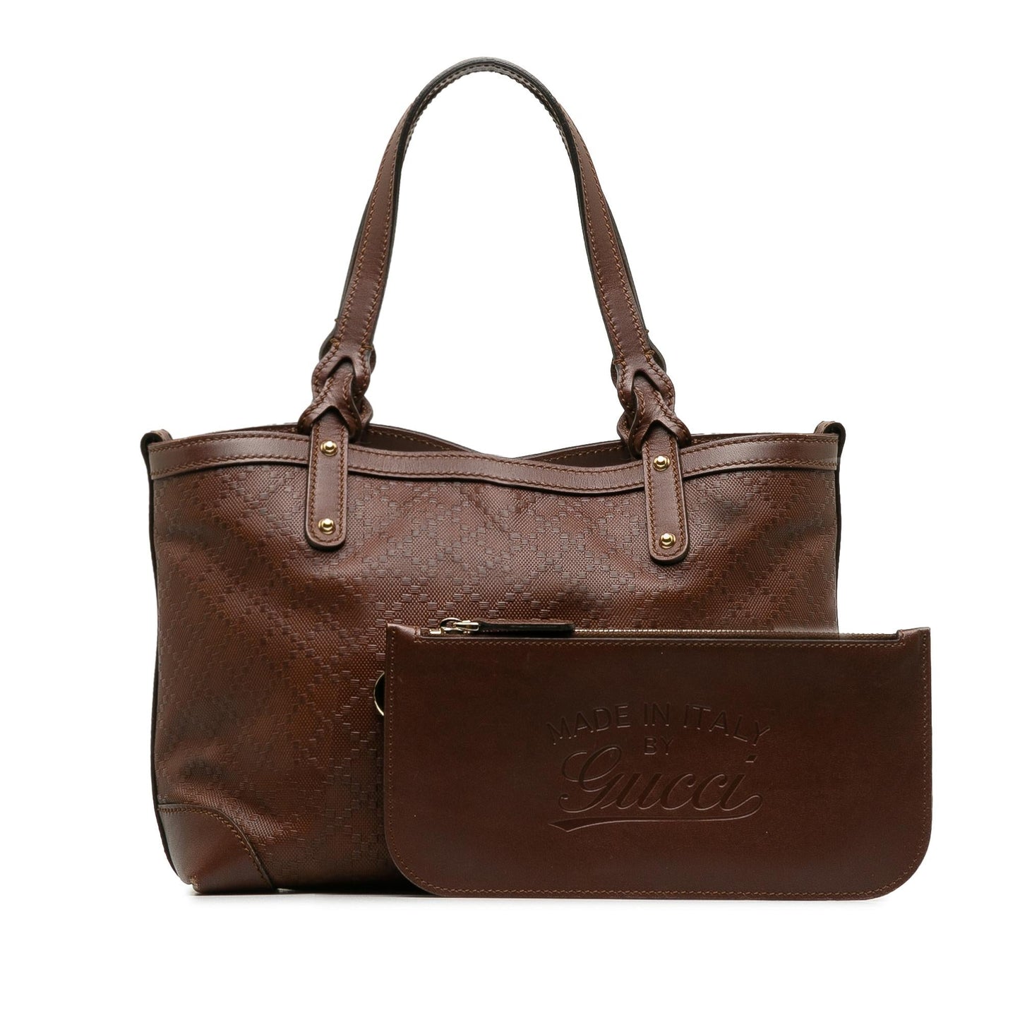 Gucci Leather Diamante Craft Tote Bag (SHG-vw7BV7)