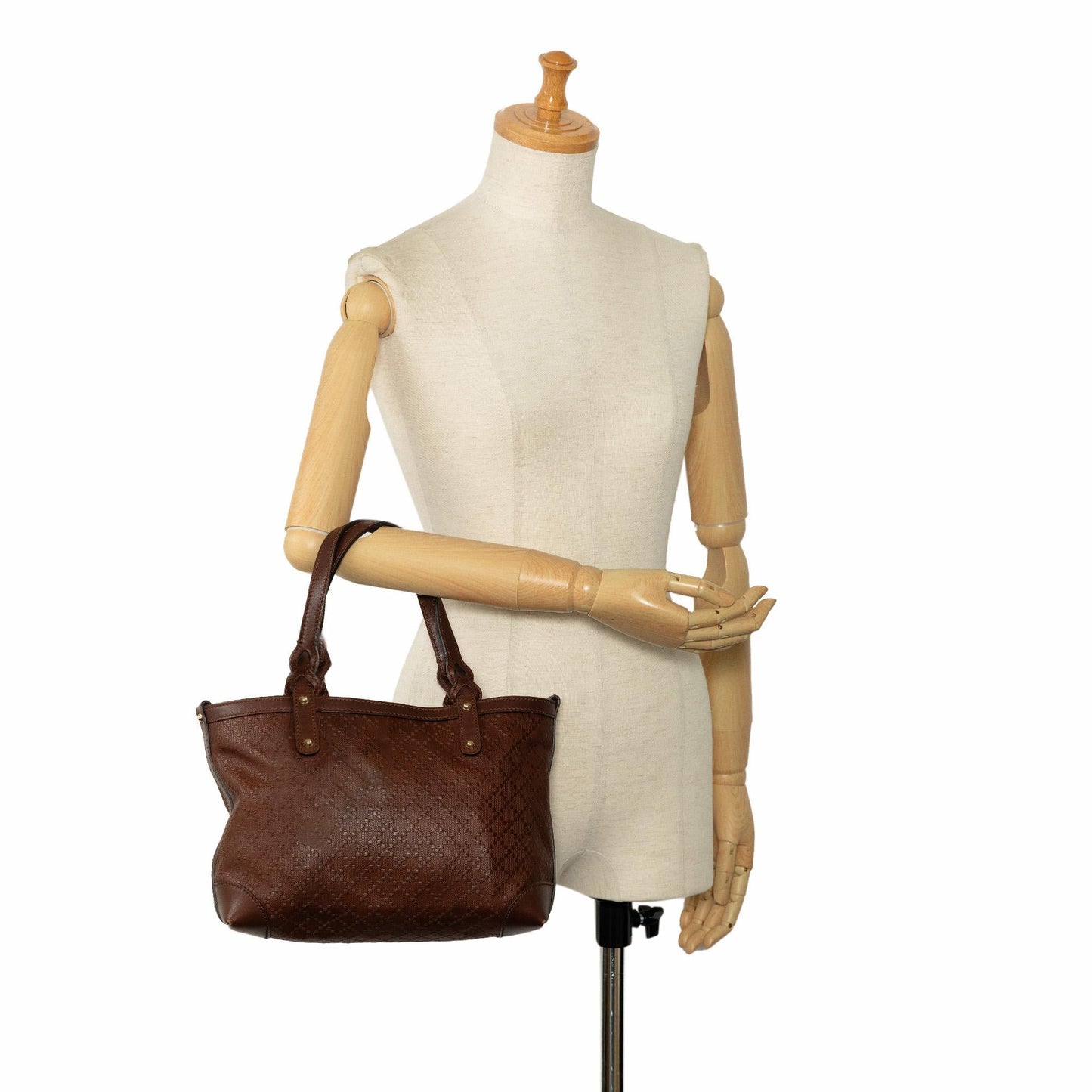 Gucci Leather Diamante Craft Tote Bag (SHG-vw7BV7)