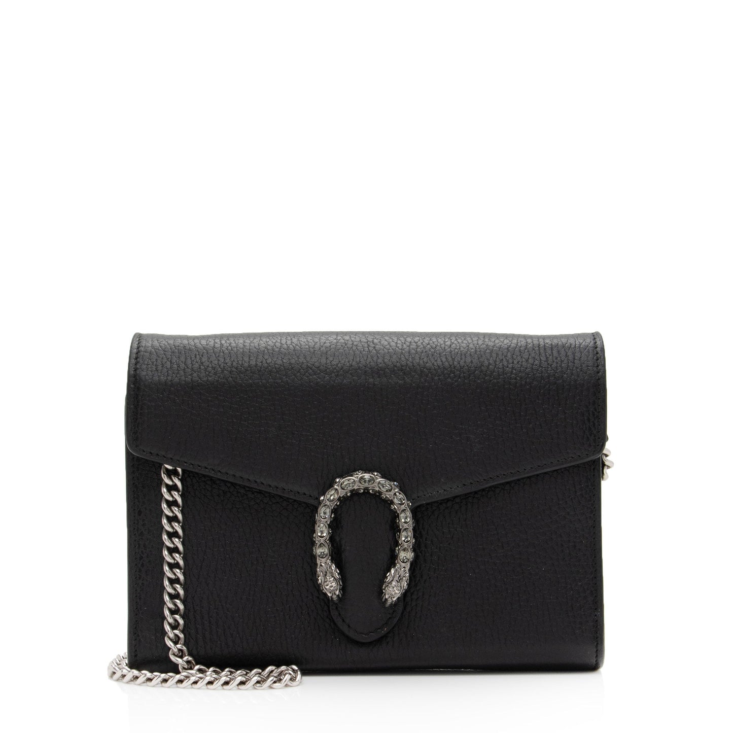 Gucci Leather Crystal Dionysus Chain Wallet (SHF-fJzaNK)