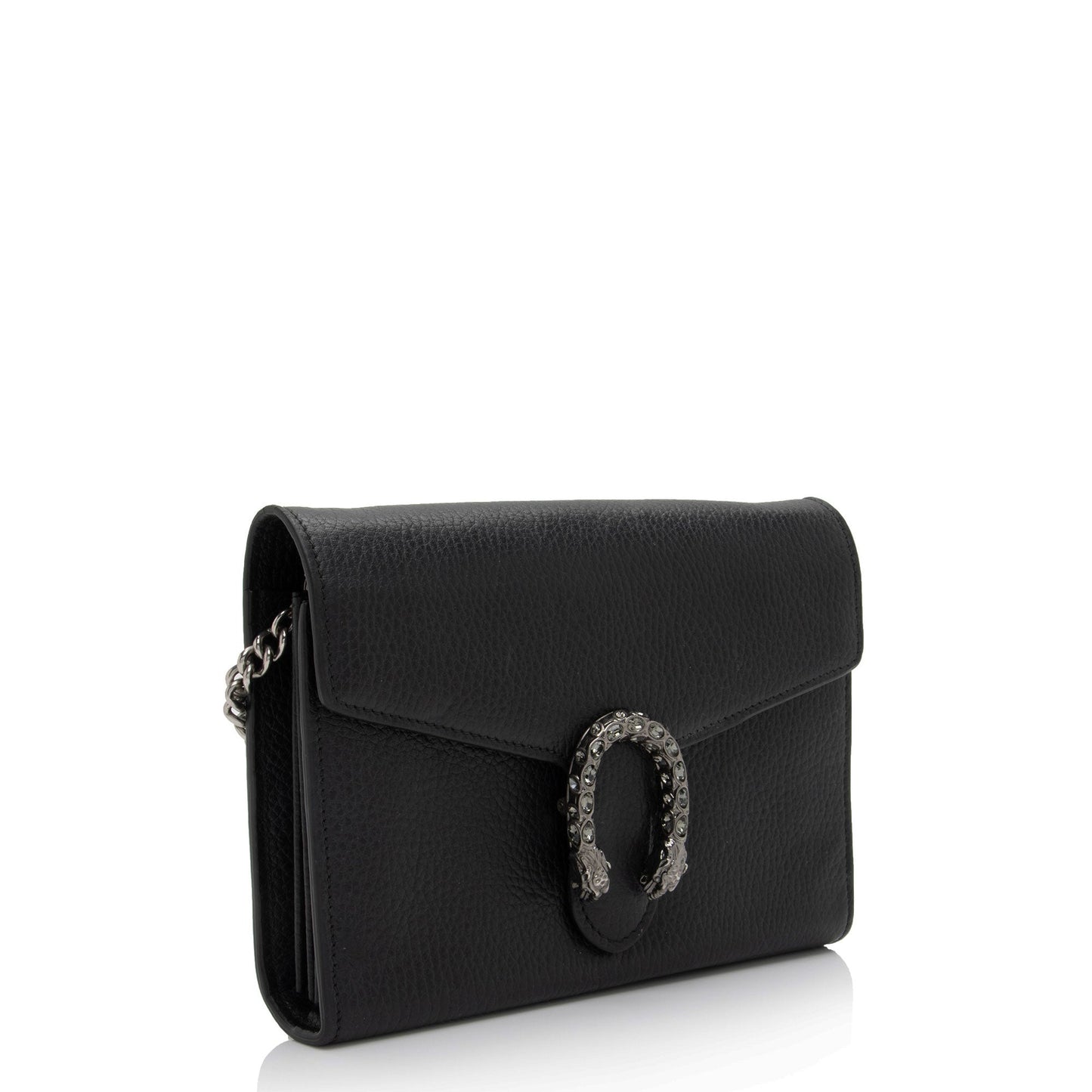 Gucci Leather Crystal Dionysus Chain Wallet (SHF-fJzaNK)