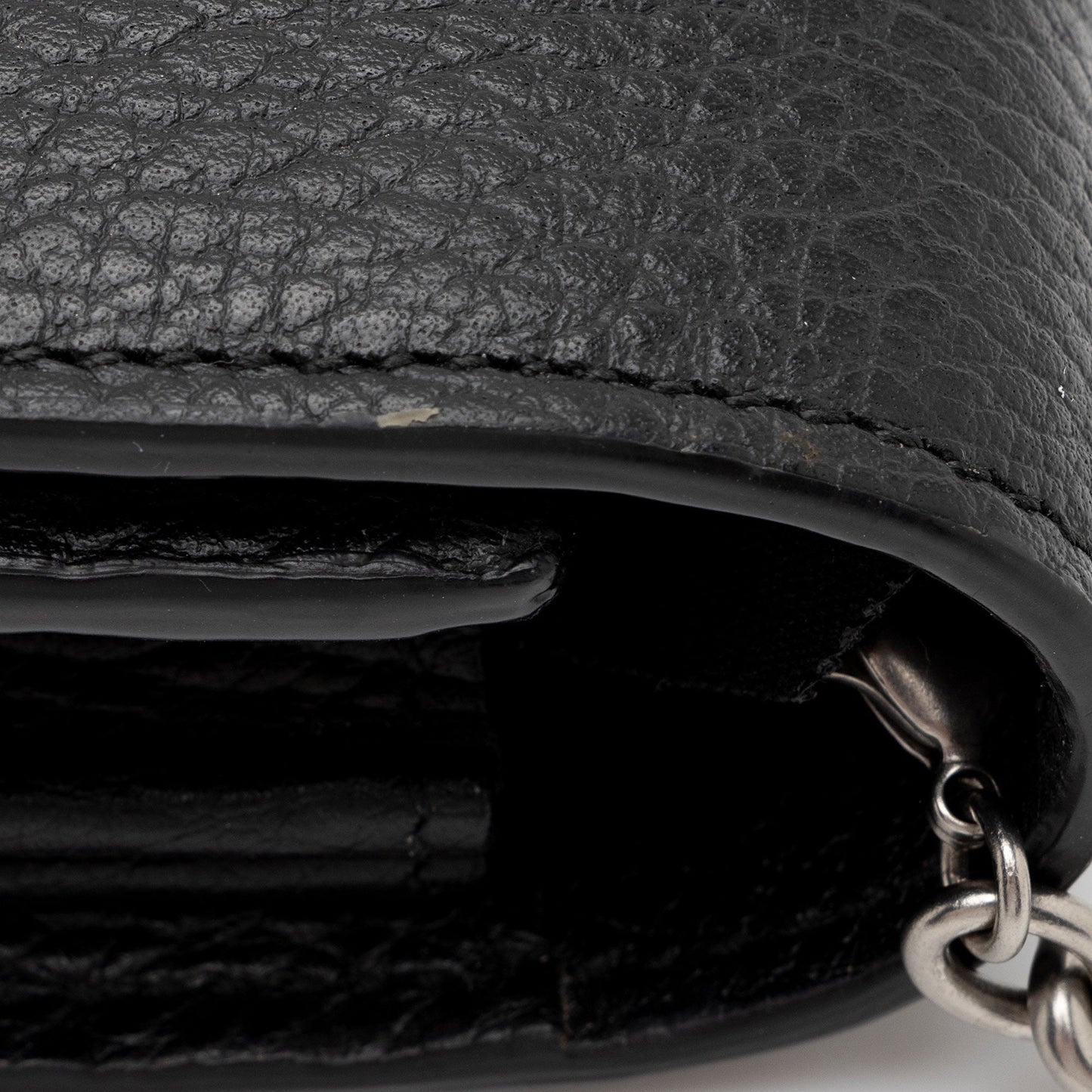 Gucci Leather Crystal Dionysus Chain Wallet (SHF-ZZjfuU)
