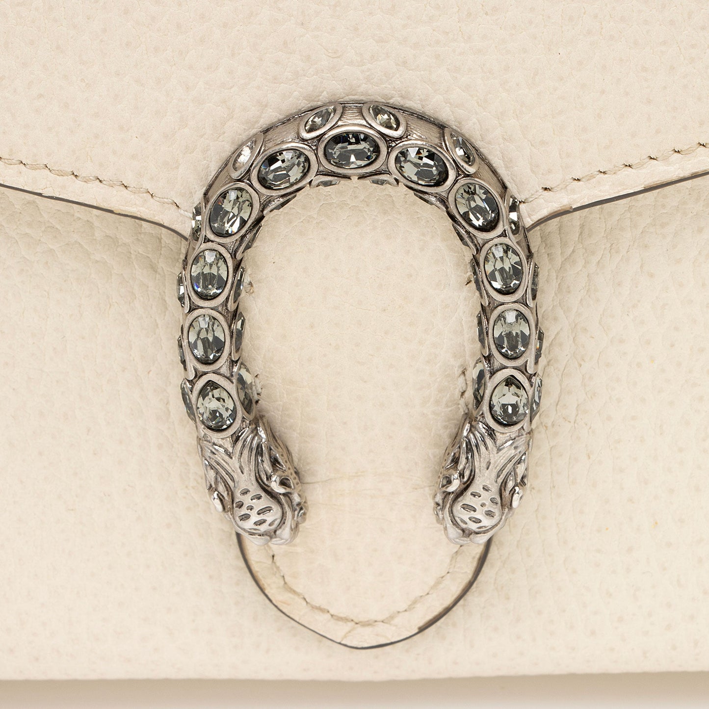 Gucci Leather Crystal Dionysus Chain Wallet (SHF-H1BZ4r)