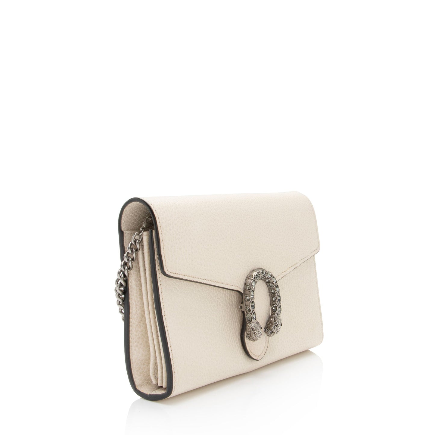 Gucci Leather Crystal Dionysus Chain Wallet (SHF-H1BZ4r)