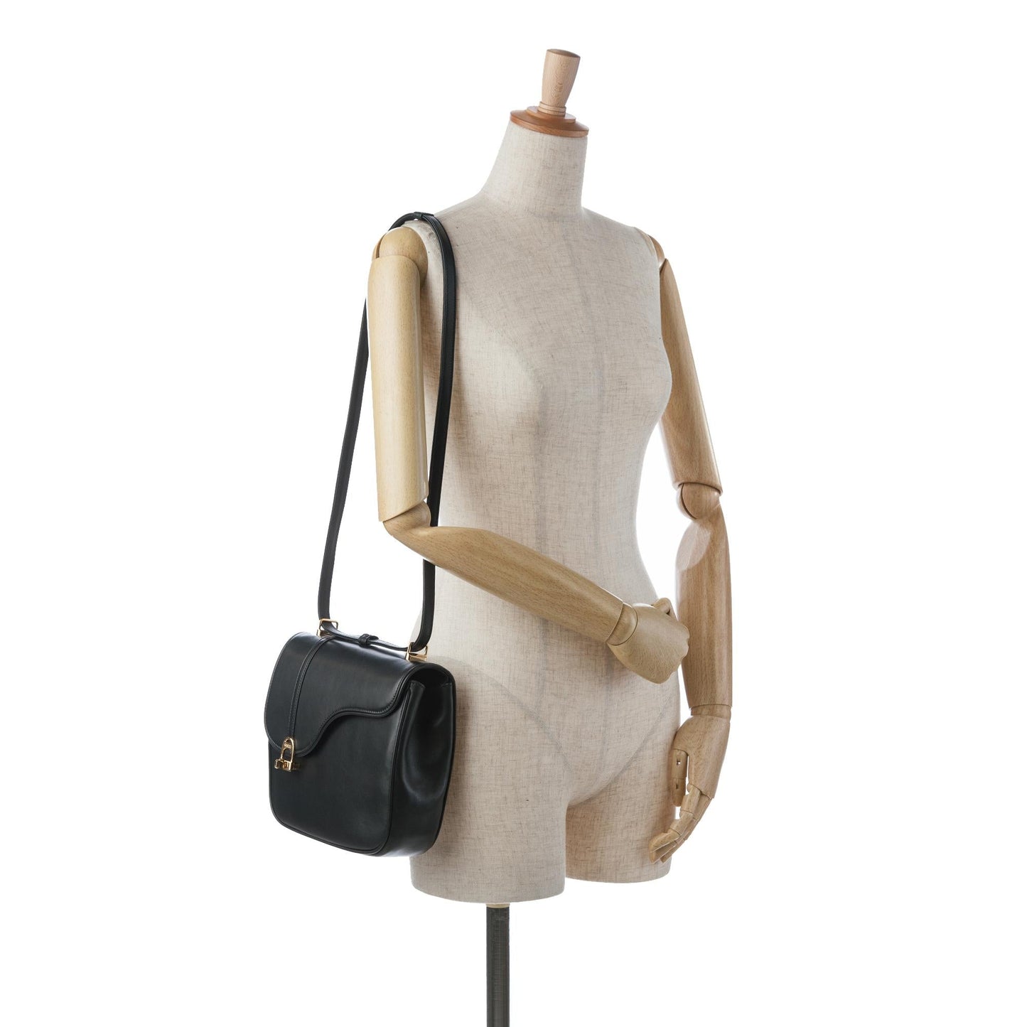 Gucci Leather Equestrian Crossbody (SHG-YHWrQK)