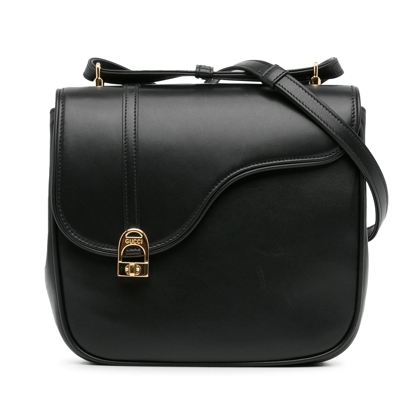 Gucci Leather Equestrian Crossbody (SHG-YHWrQK)