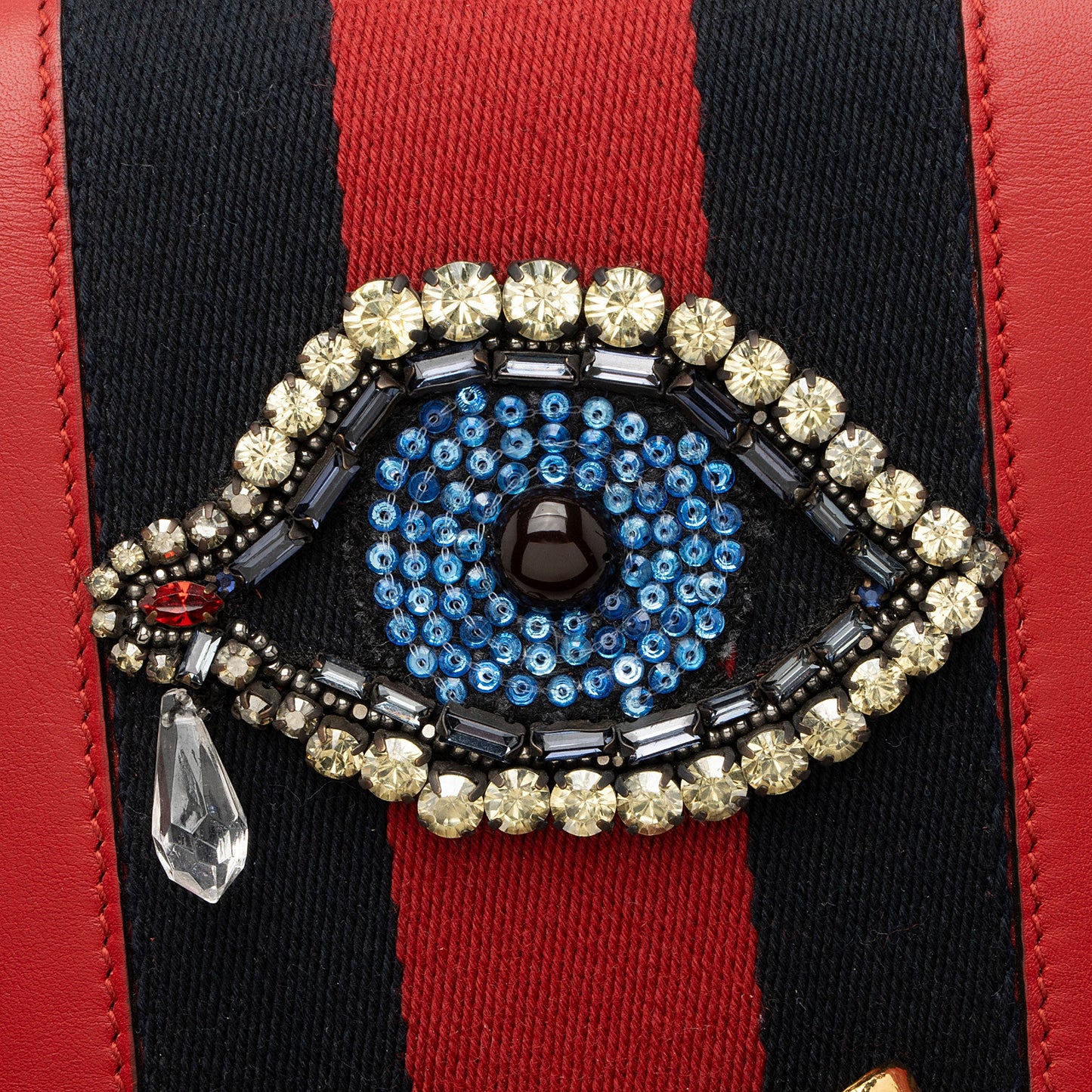 Gucci Leather Evil Eye Chain Medium Shoulder Bag