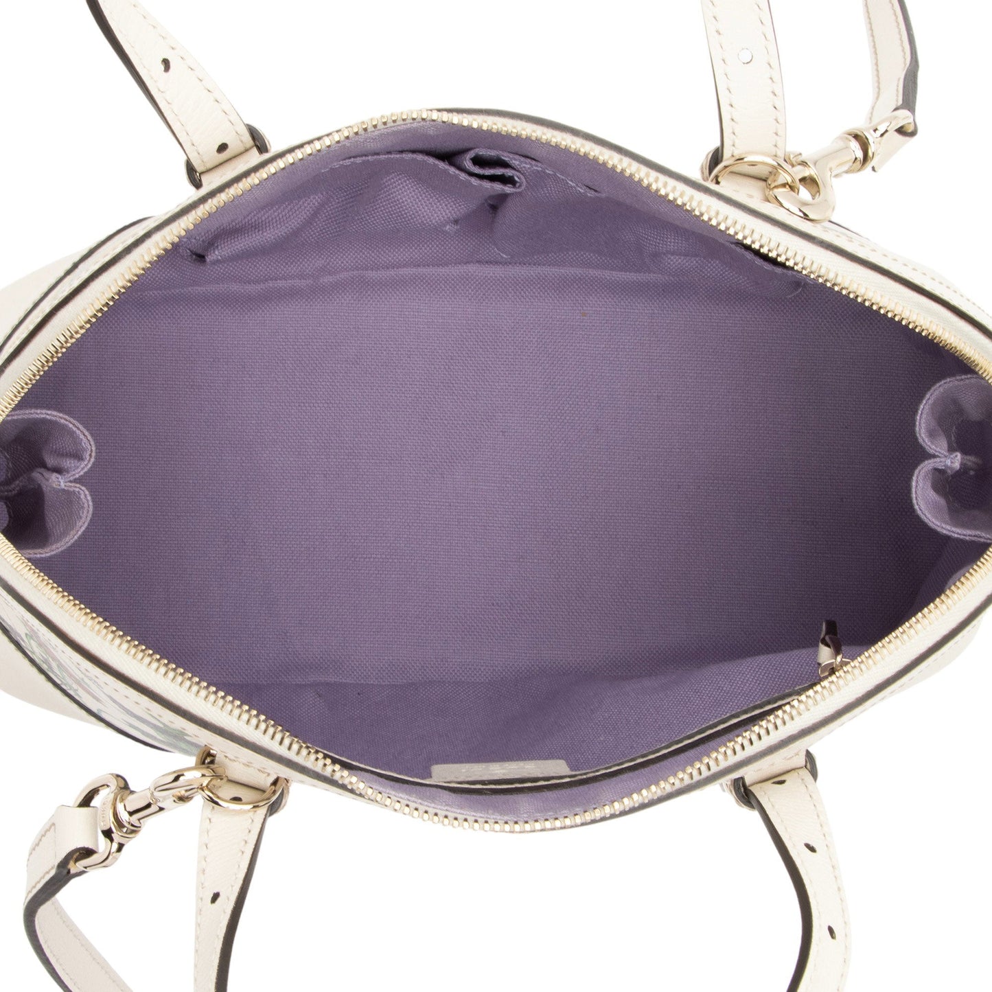 Gucci Leather Flora Nice Satchel (SHF-5DGwQW)