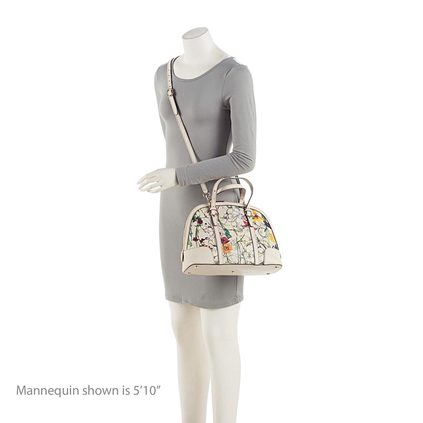 Gucci Leather Flora Nice Satchel (SHF-5DGwQW)