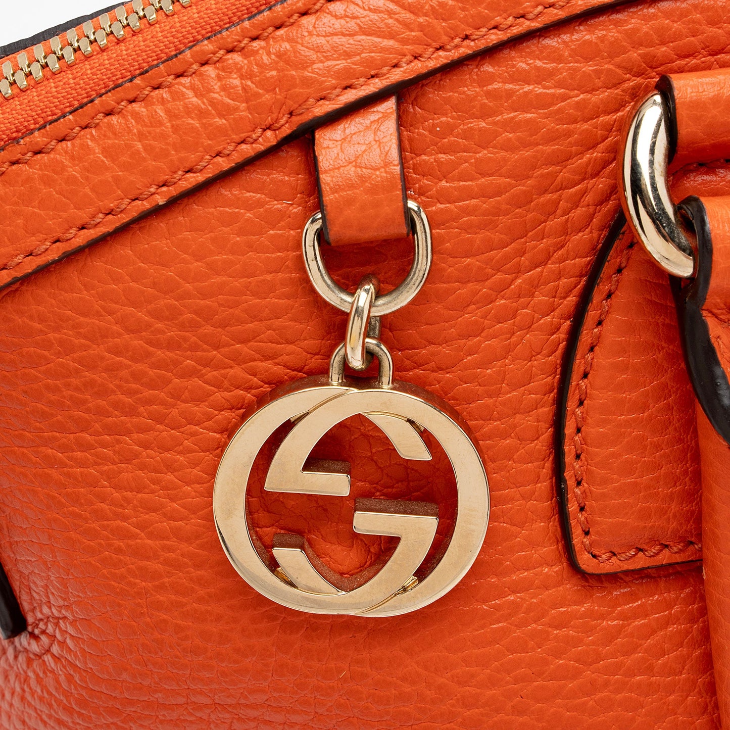 Gucci Leather GG Charm Dome Large Satchel (SHF-mAjdM8)