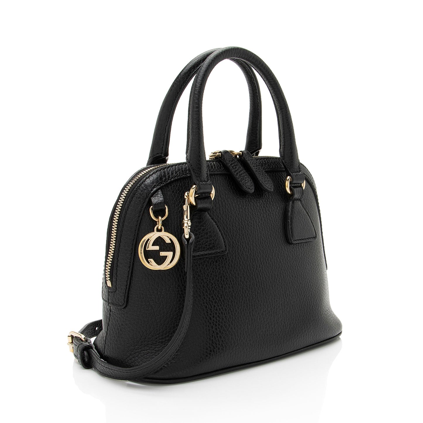 Gucci Leather GG Charm Dome Small Satchel