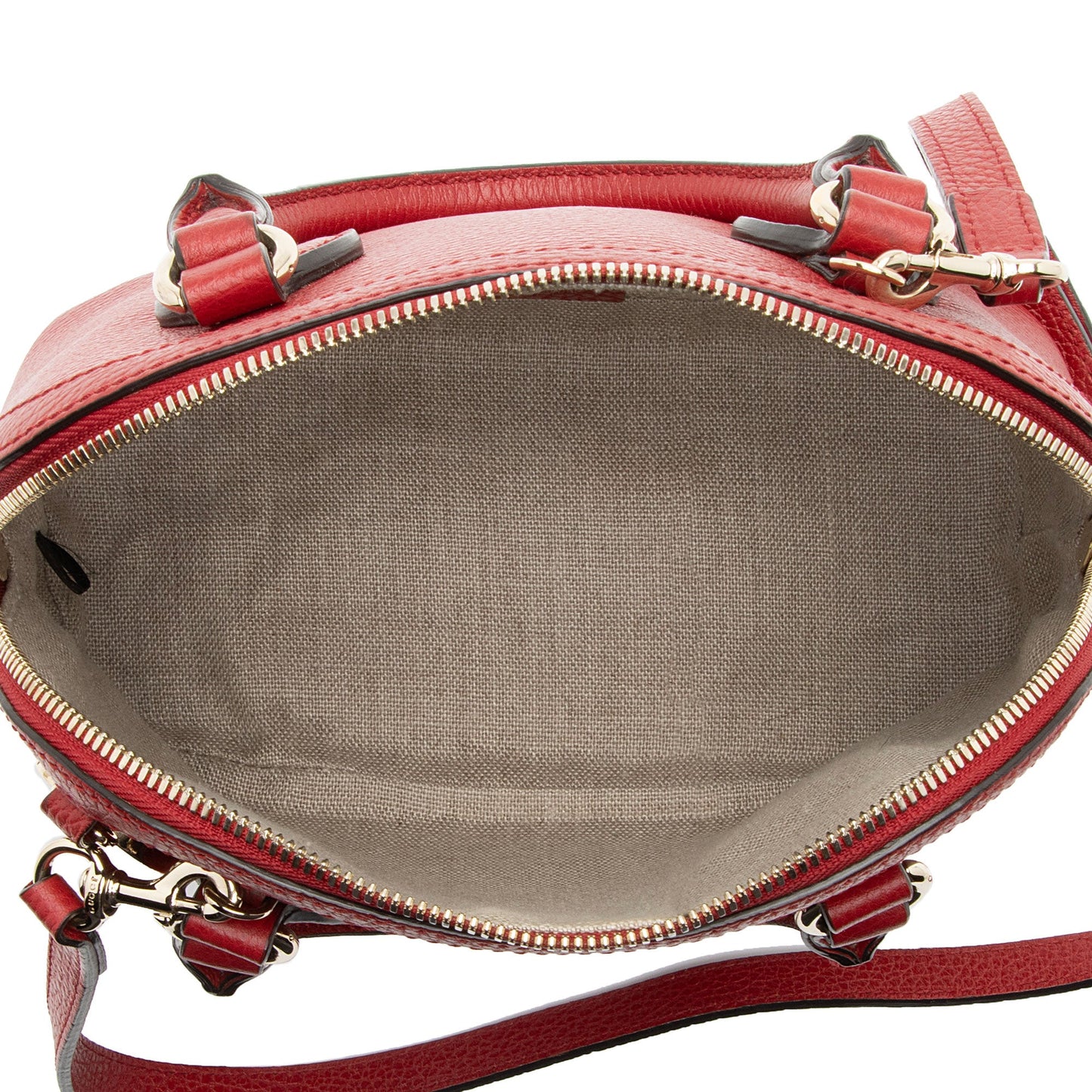 Gucci Leather GG Charm Dome Small Satchel