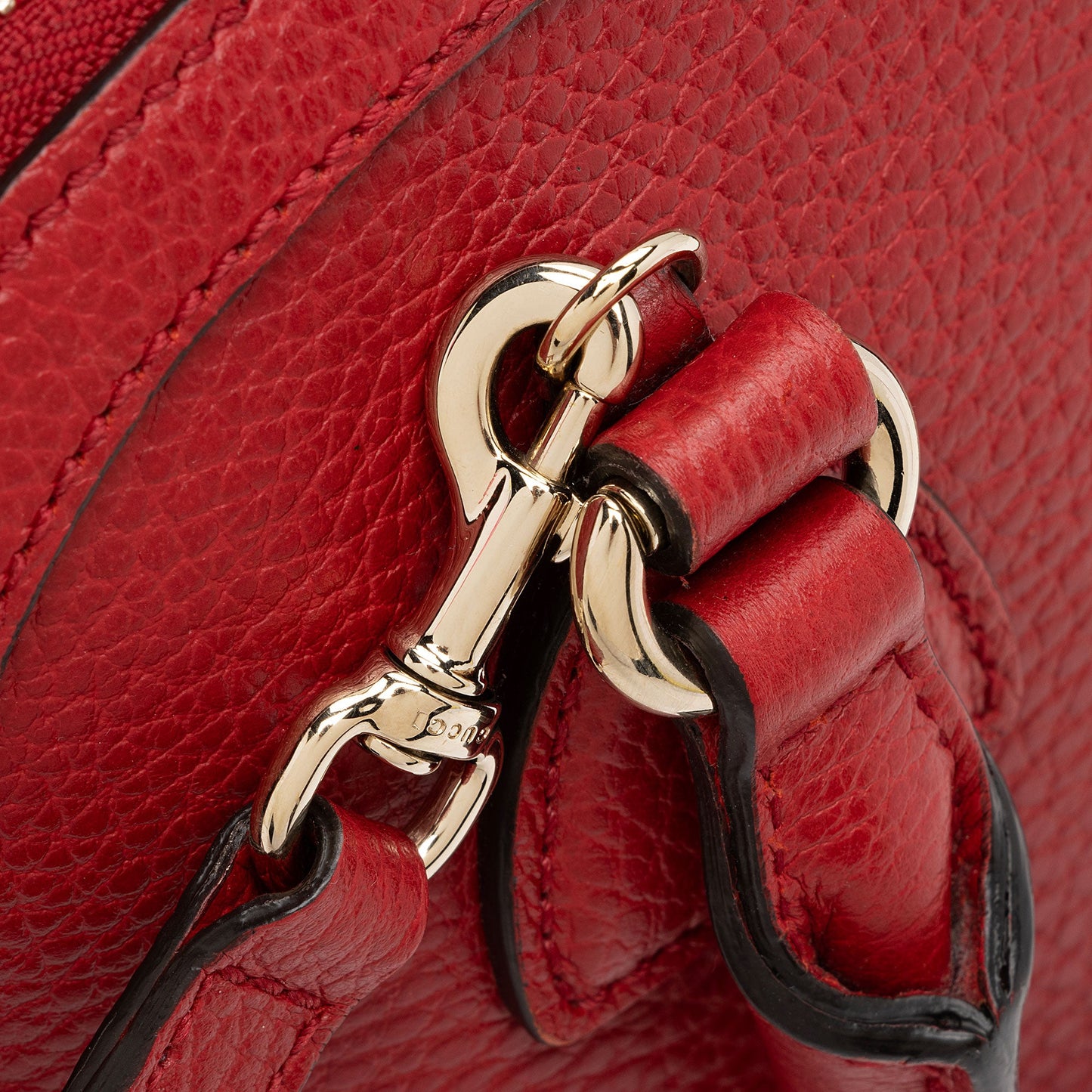 Gucci Leather GG Charm Dome Small Satchel