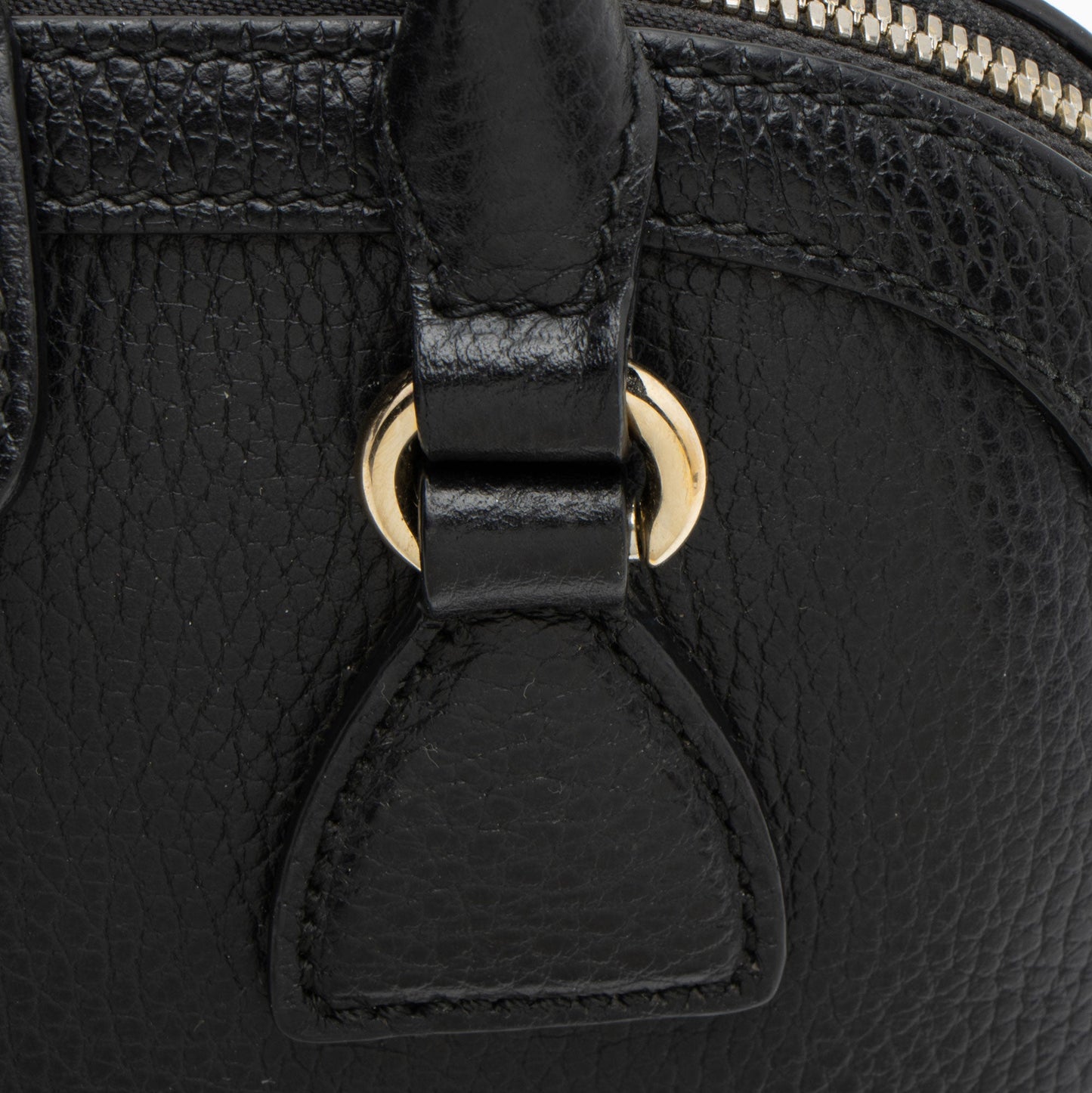 Gucci Leather GG Charm Dome Small Shoulder Bag (SHF-RTrfn9)