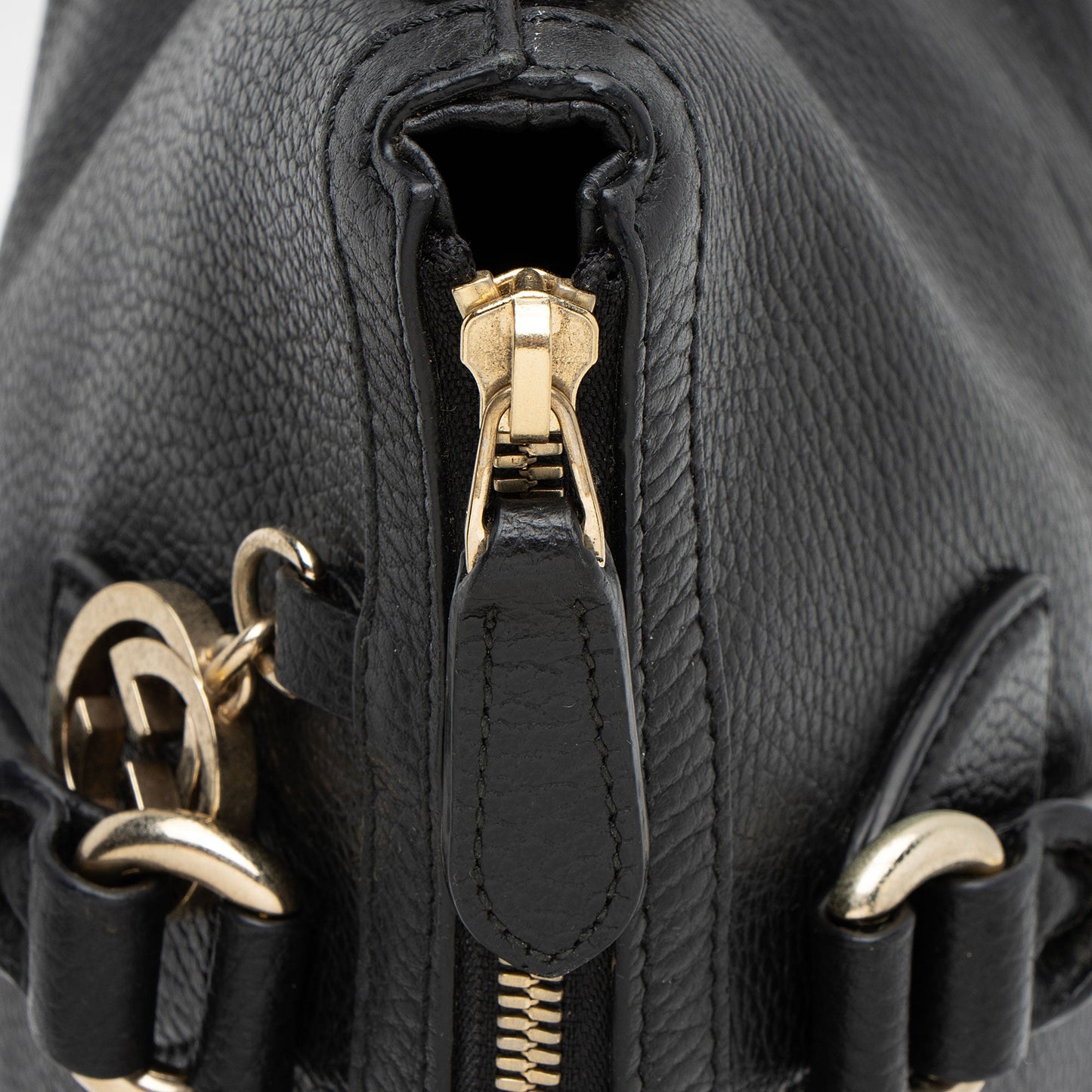Gucci Leather GG Charm Satchel