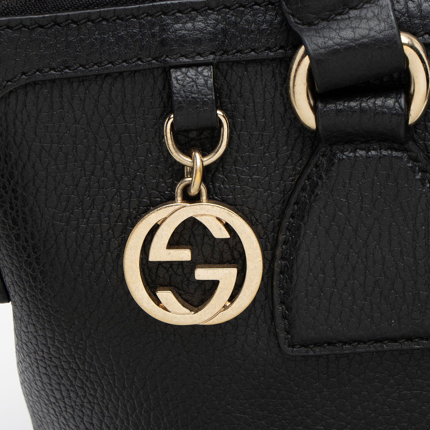 Gucci Leather GG Charm Satchel