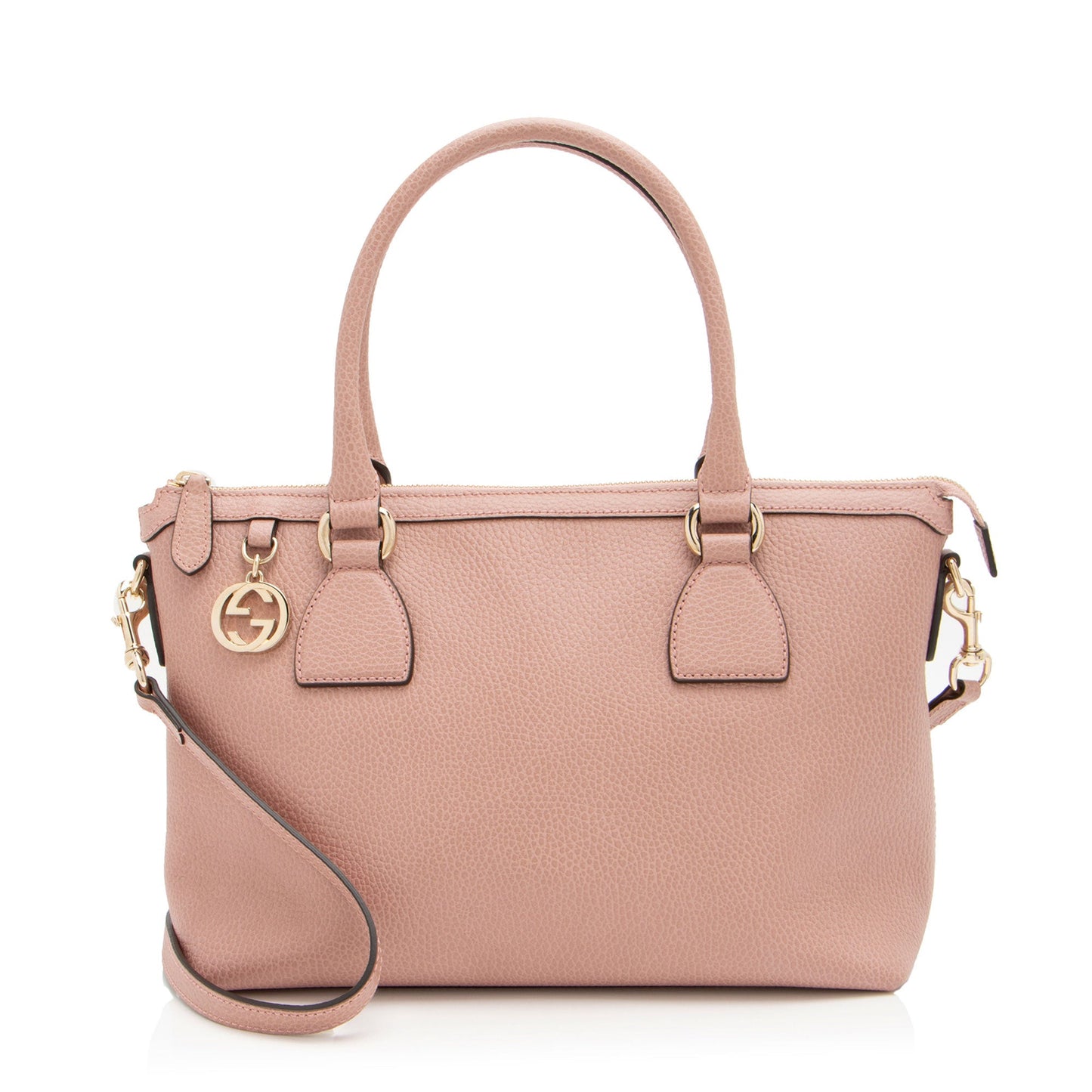 Gucci Leather GG Charm Satchel (SHF-W1Wrlv)