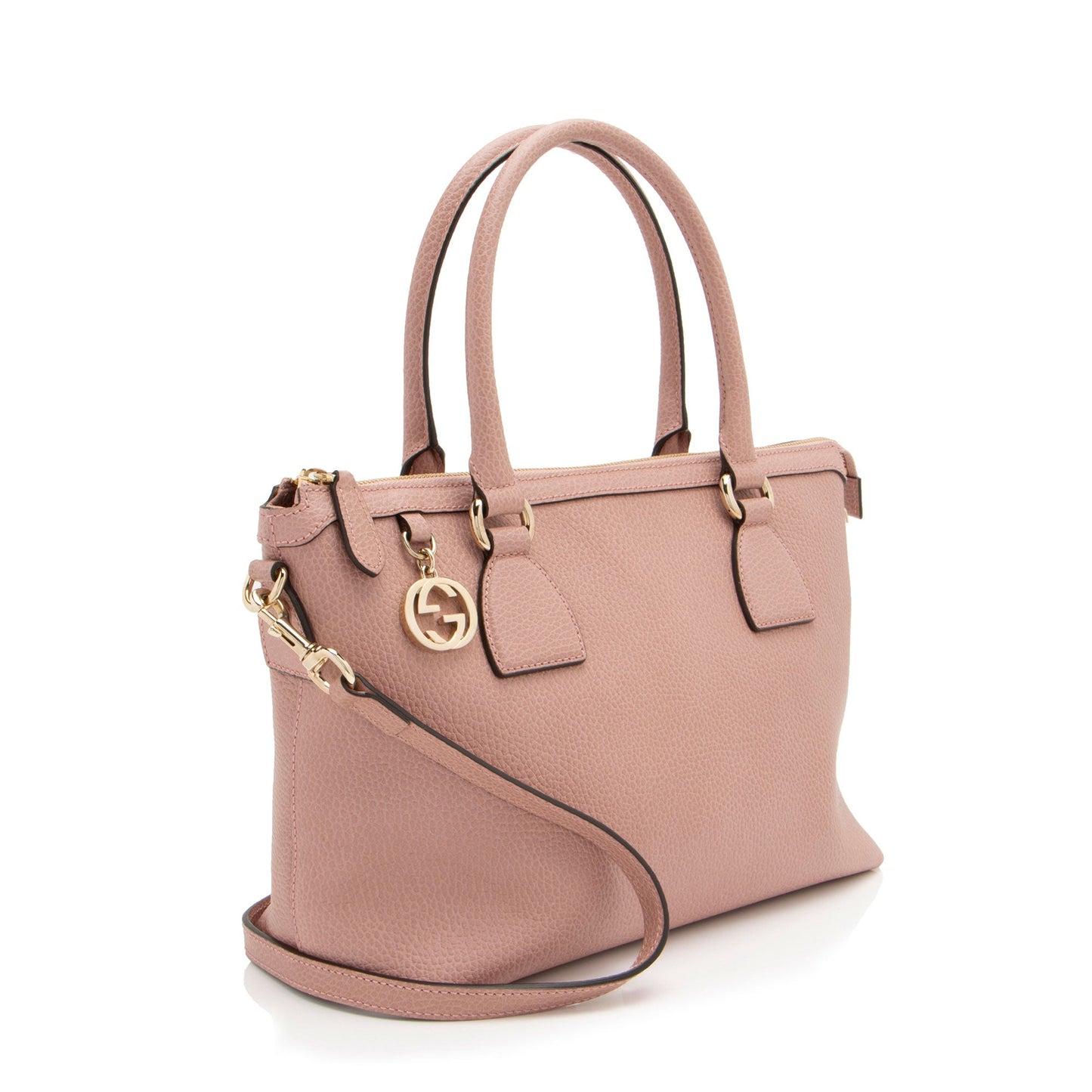 Gucci Leather GG Charm Satchel (SHF-W1Wrlv)
