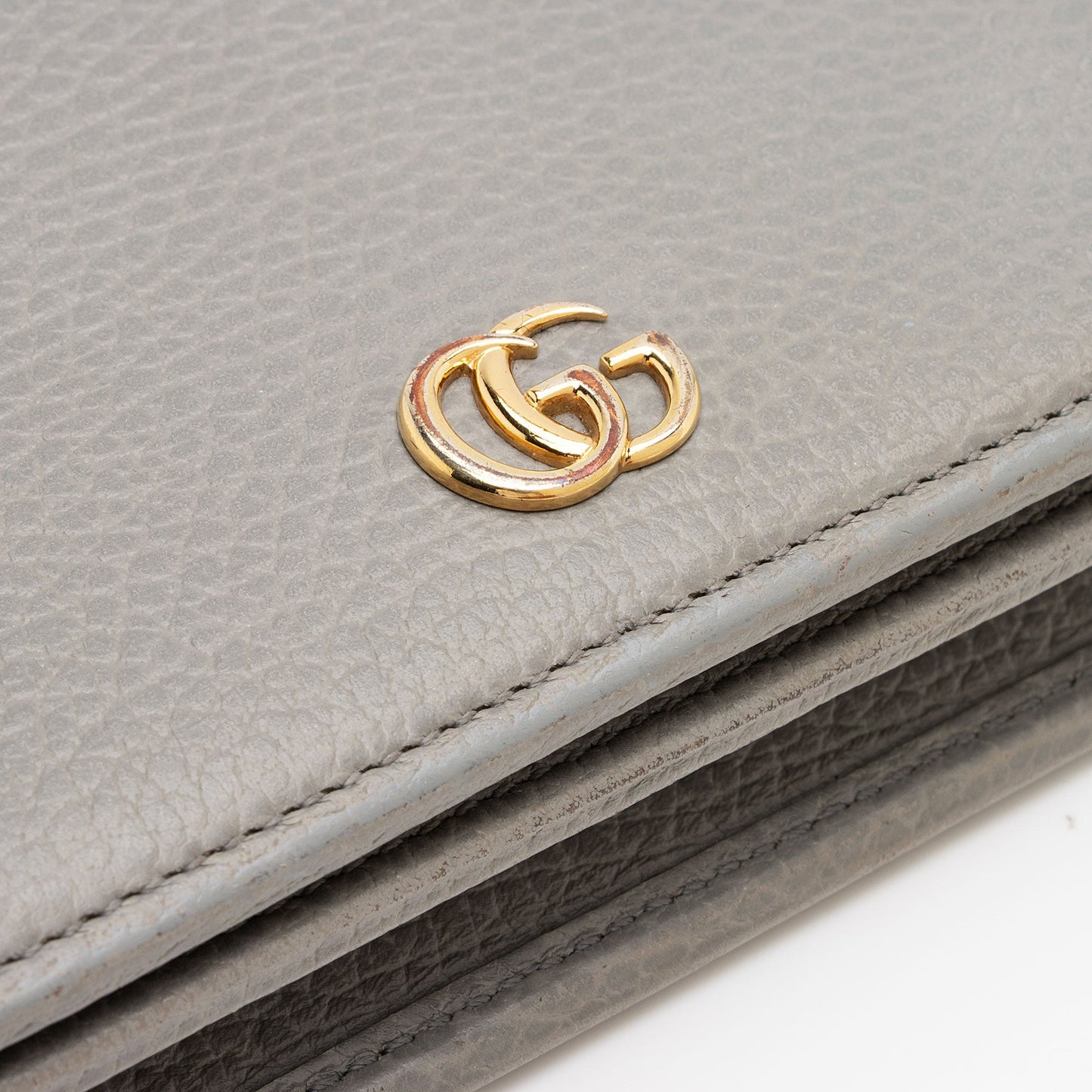 Gucci Leather GG Marmont Mini Chain Bag (SHF-xtqH5g)