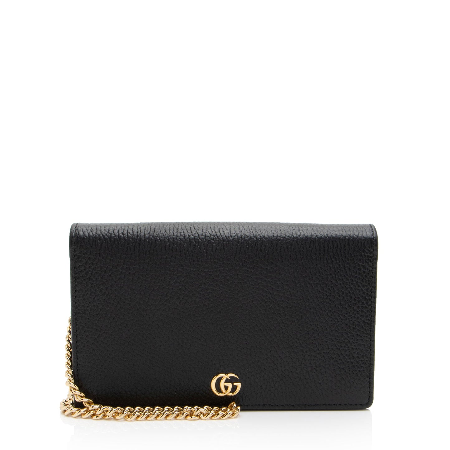 Gucci Leather GG Marmont Mini Chain Bag (SHF-srjOwr)