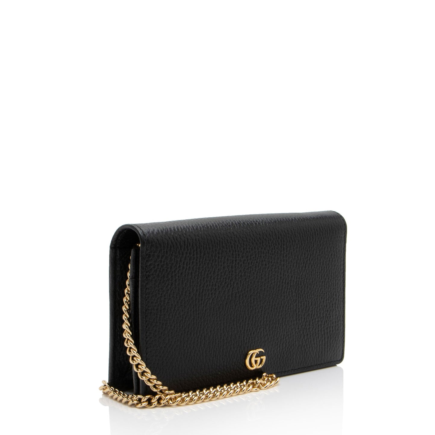 Gucci Leather GG Marmont Mini Chain Bag (SHF-srjOwr)