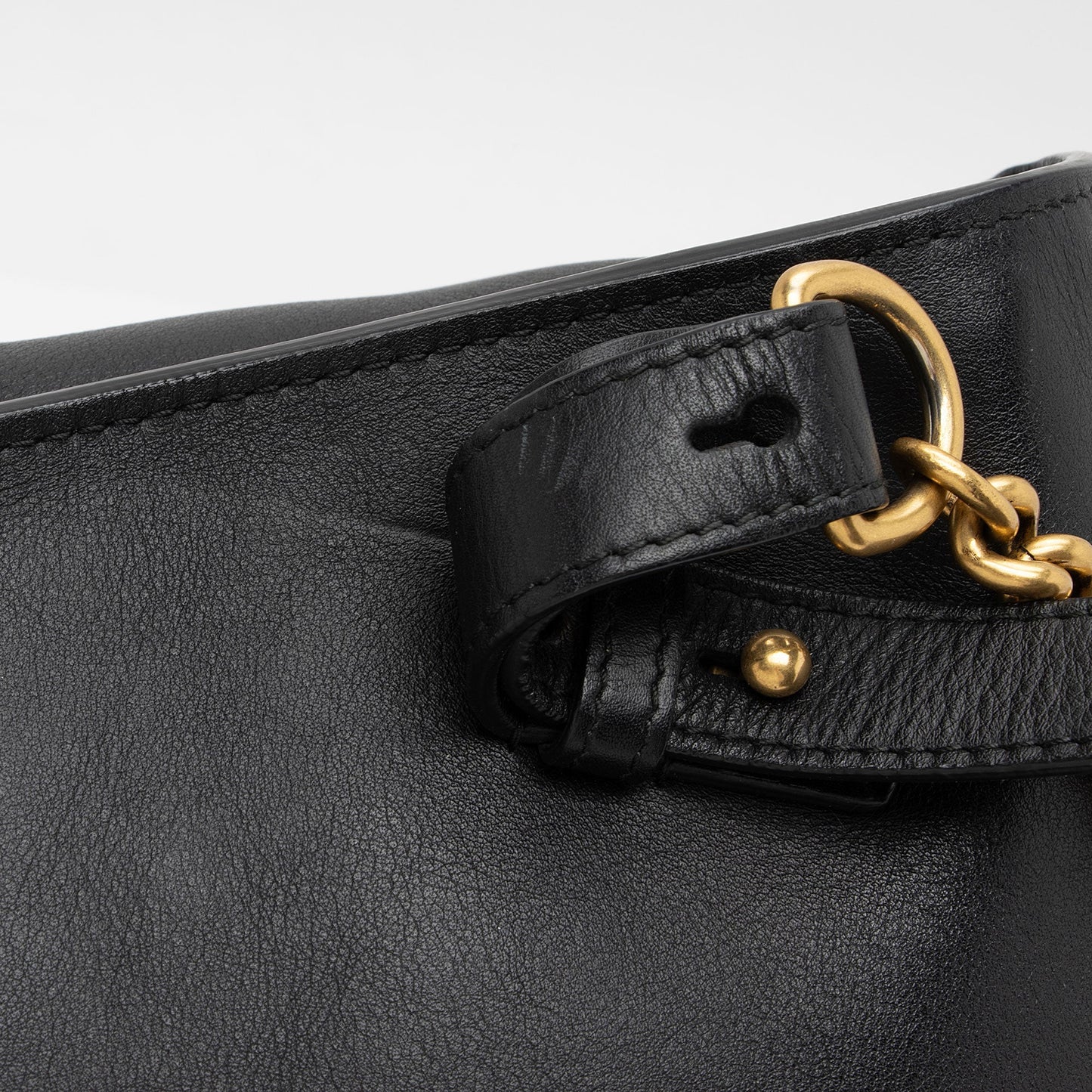 Gucci Leather GG Marmont Web Flap Chain Backpack (SHF-PyHHER)