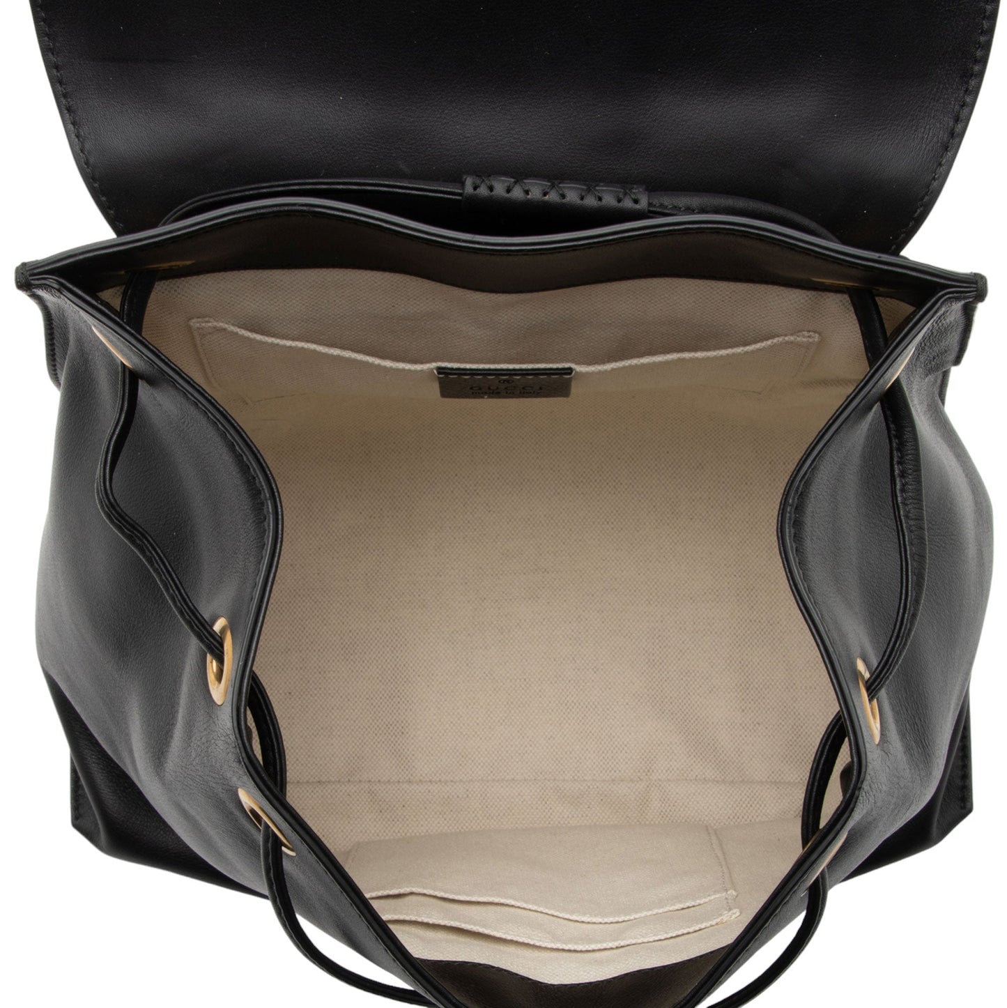 Gucci Leather GG Marmont Web Flap Chain Backpack