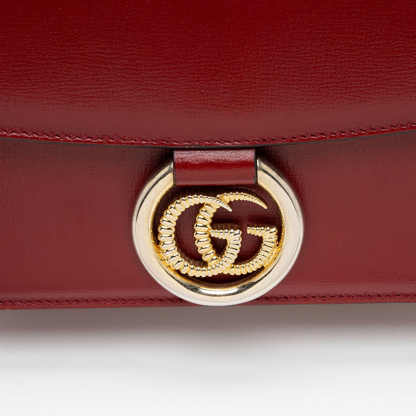Gucci Leather GG Ring Shoulder Bag