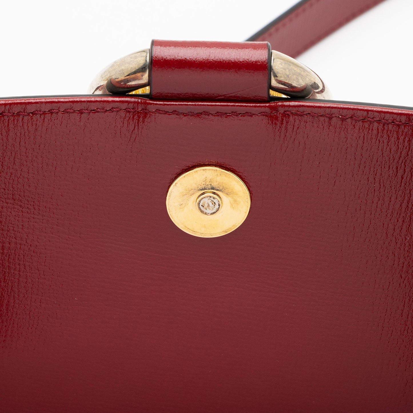 Gucci Leather GG Ring Shoulder Bag