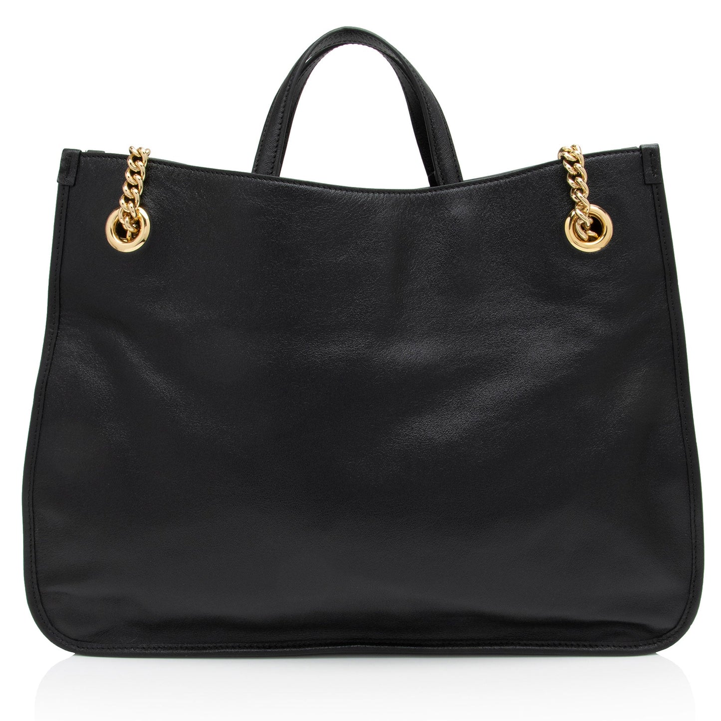 Gucci Leather Horsebit 1955 Chain Large Tote (SHF-LnlXOo)