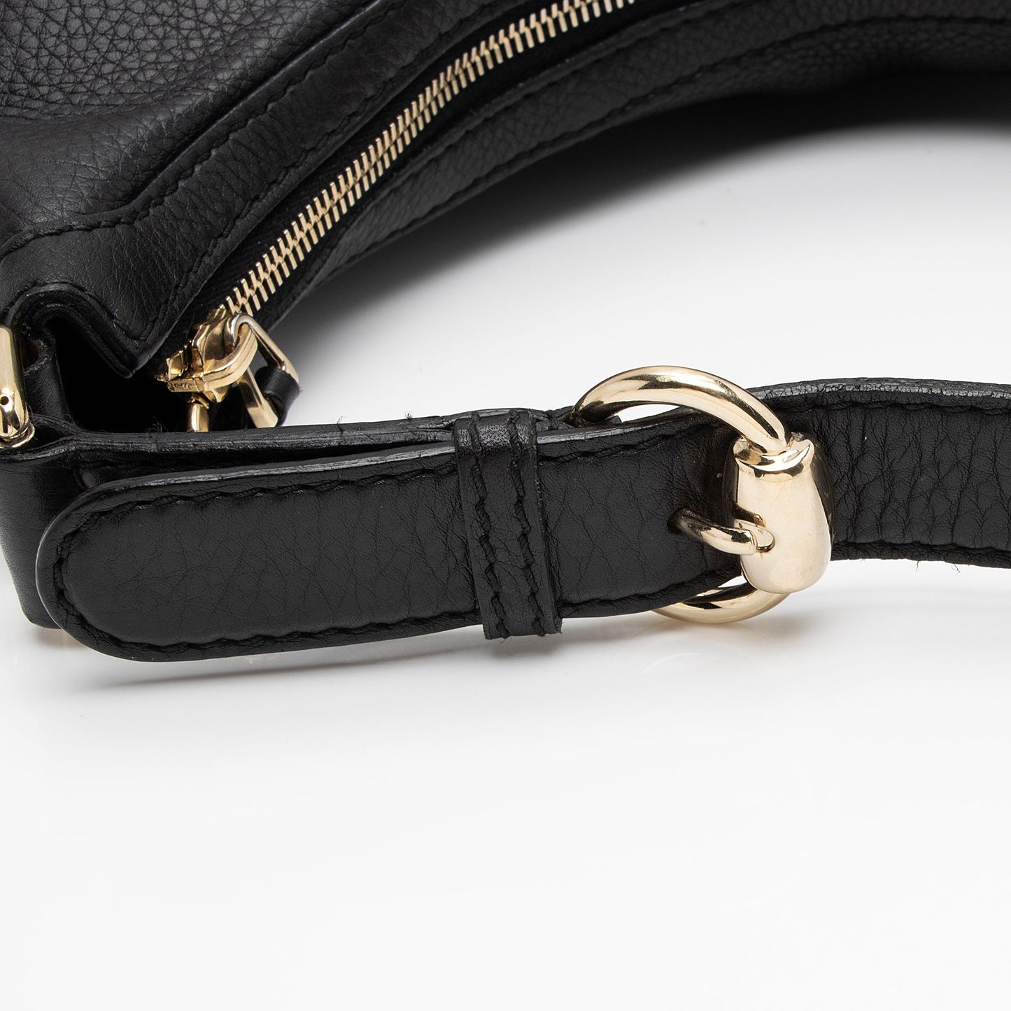 Gucci Leather Web Heritage Horsebit Large Hobo (SHF-yRvuke)