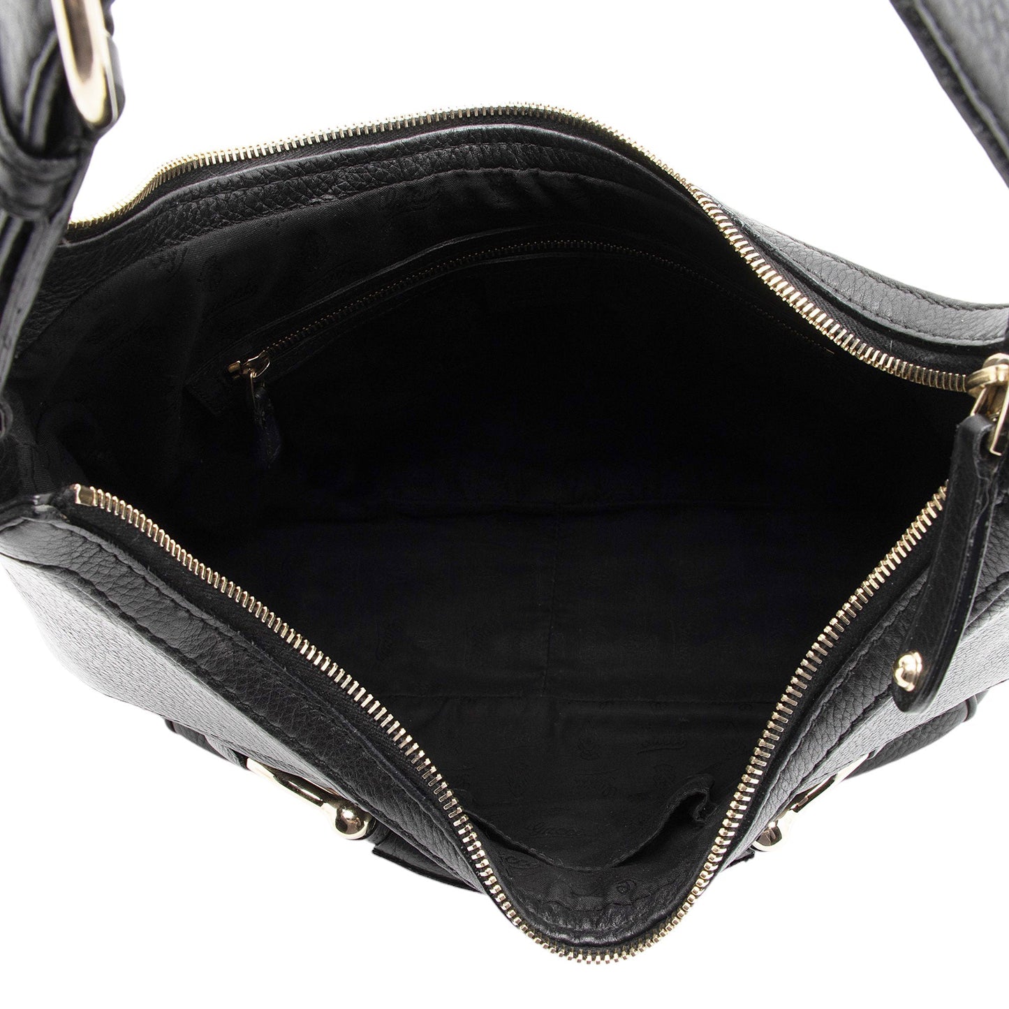 Gucci Leather Web Heritage Horsebit Large Hobo (SHF-yRvuke)