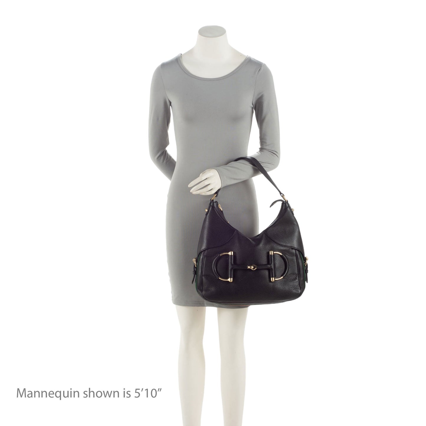 Gucci Leather Web Heritage Horsebit Large Hobo (SHF-yRvuke)