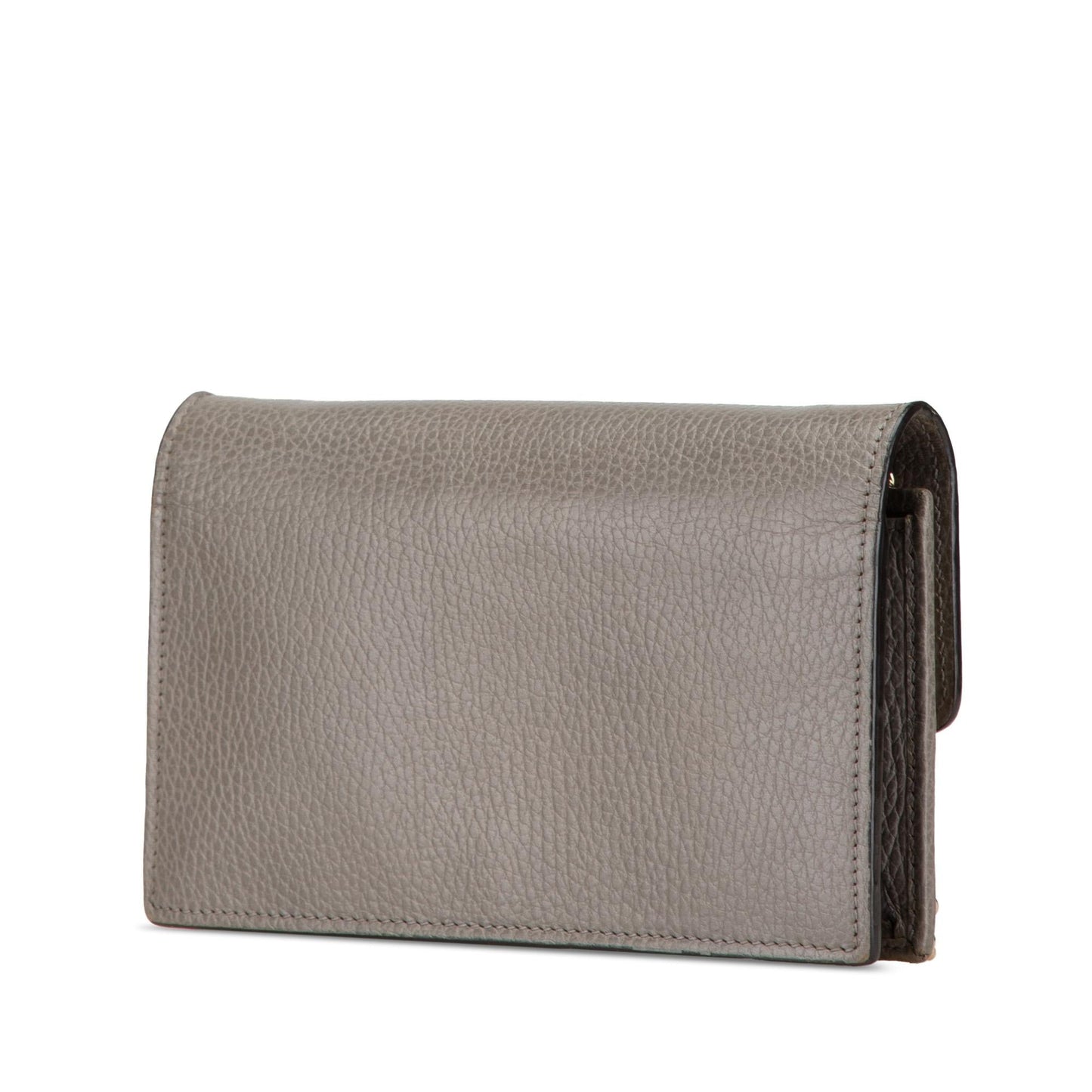 Gucci Leather Interlocking G Dollar Wallet on Chain