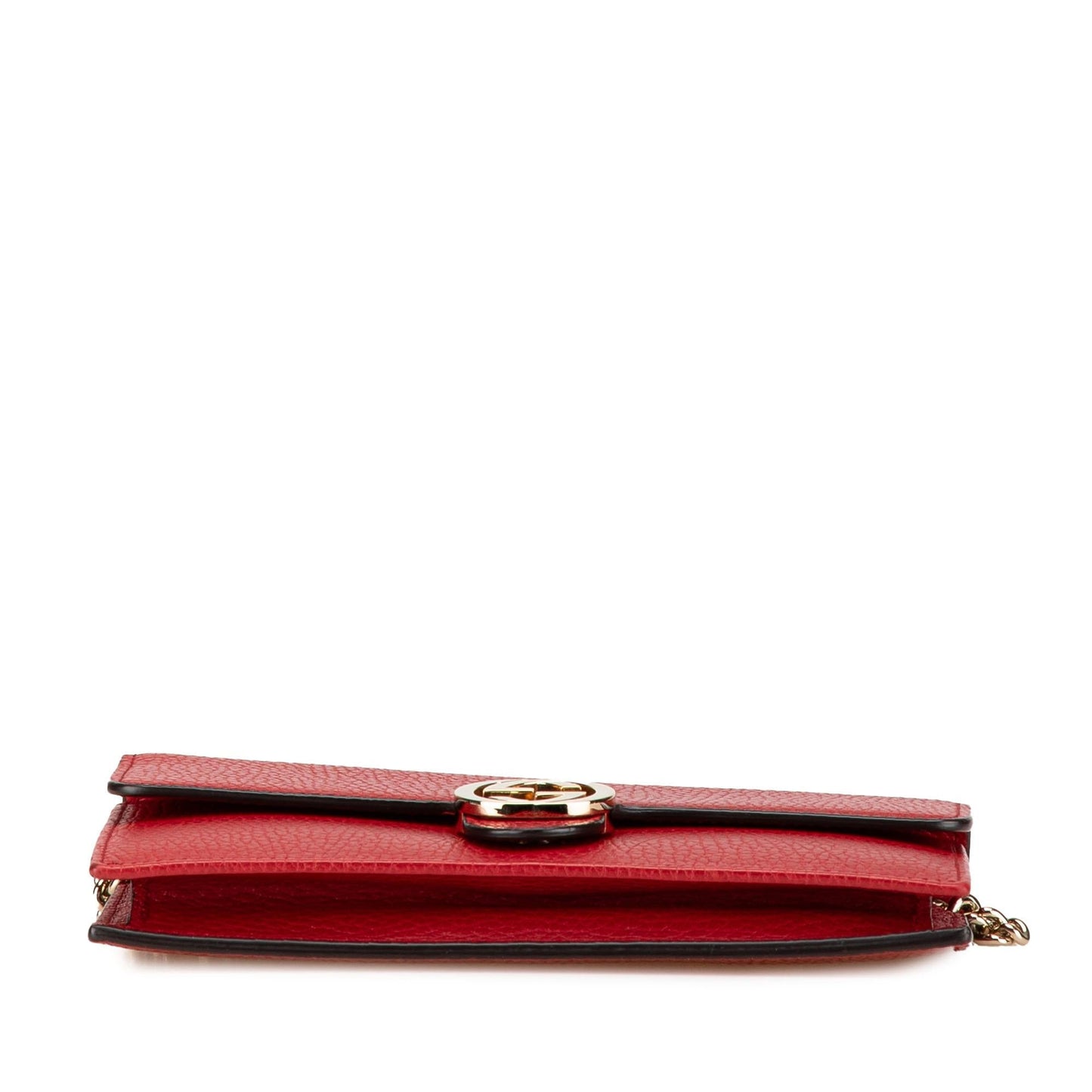 Gucci Leather Interlocking G Dollar Wallet on Chain