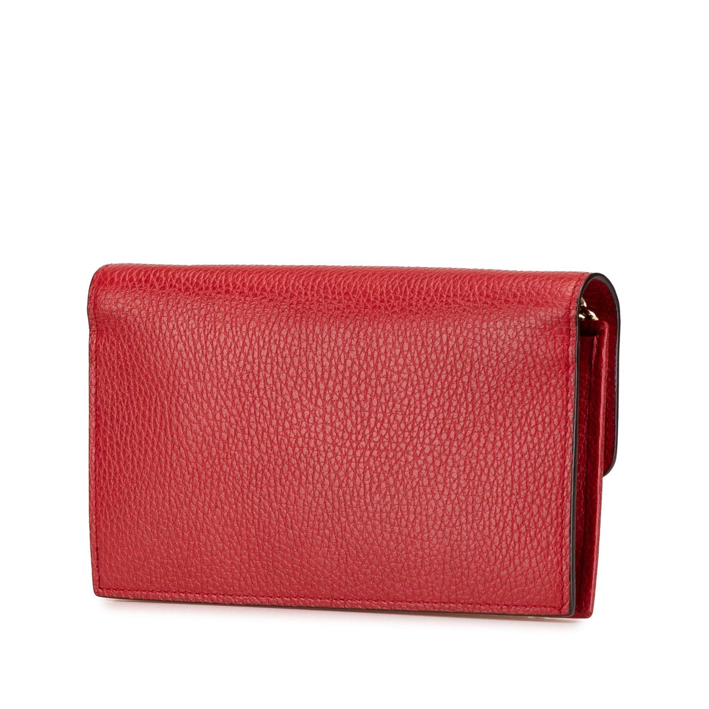 Gucci Leather Interlocking G Dollar Wallet on Chain