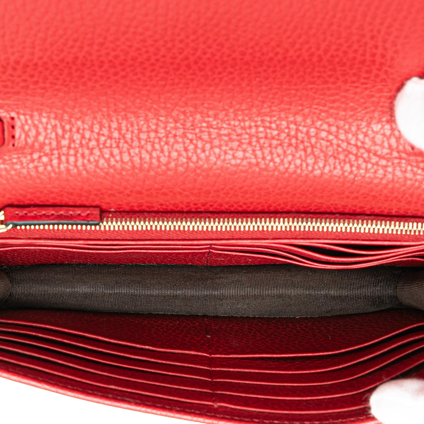 Gucci Leather Interlocking G Dollar Wallet on Chain