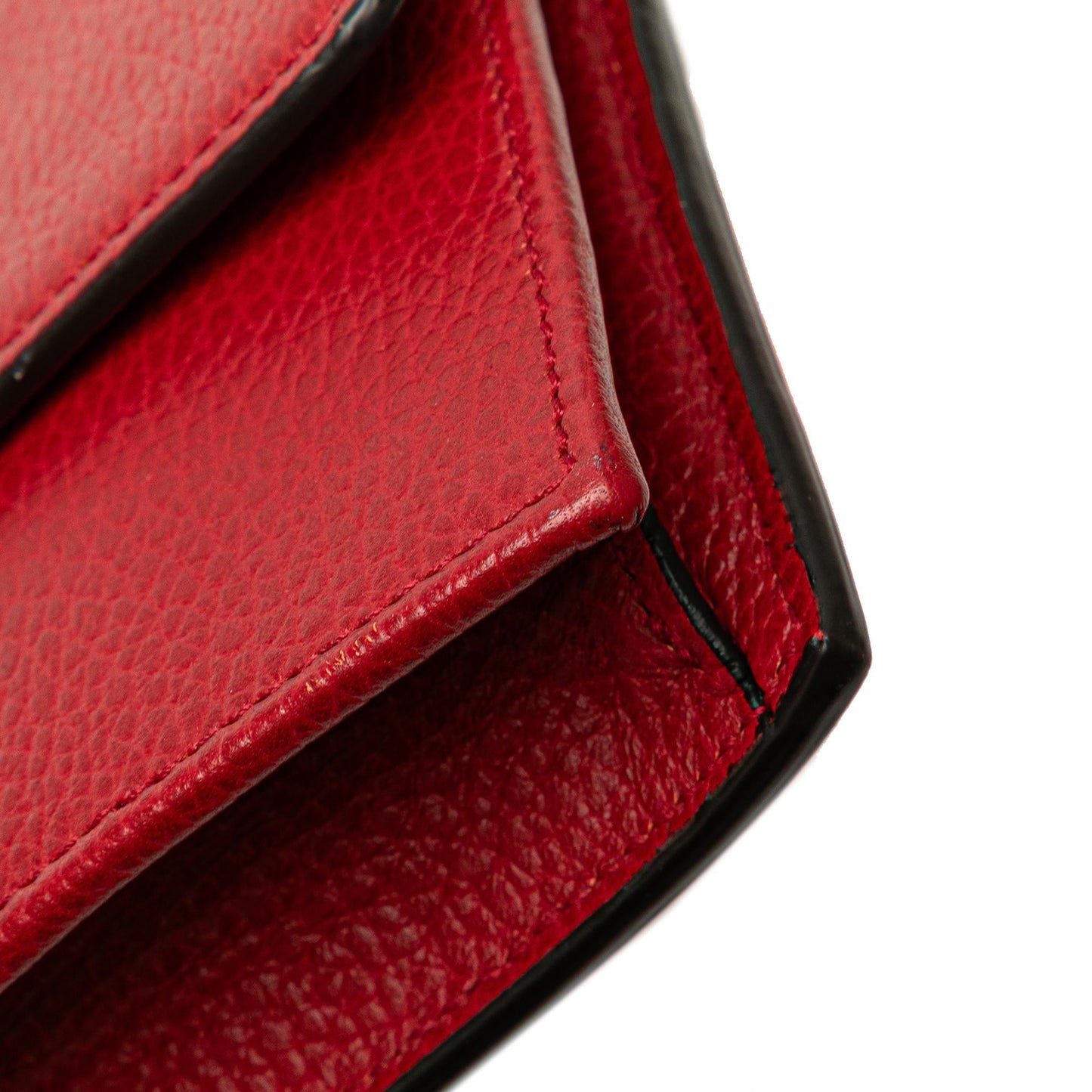 Gucci Leather Interlocking G Dollar Wallet on Chain