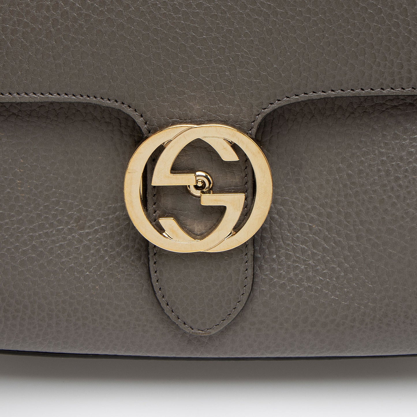 Gucci Leather Interlocking G Small Top Handle (SHF-ug7uku)