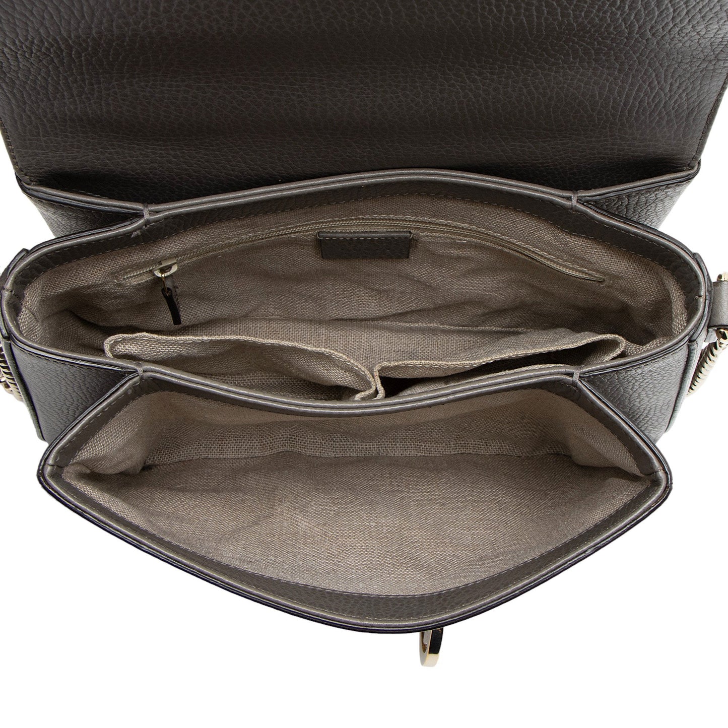 Gucci Leather Interlocking G Small Top Handle (SHF-ug7uku)