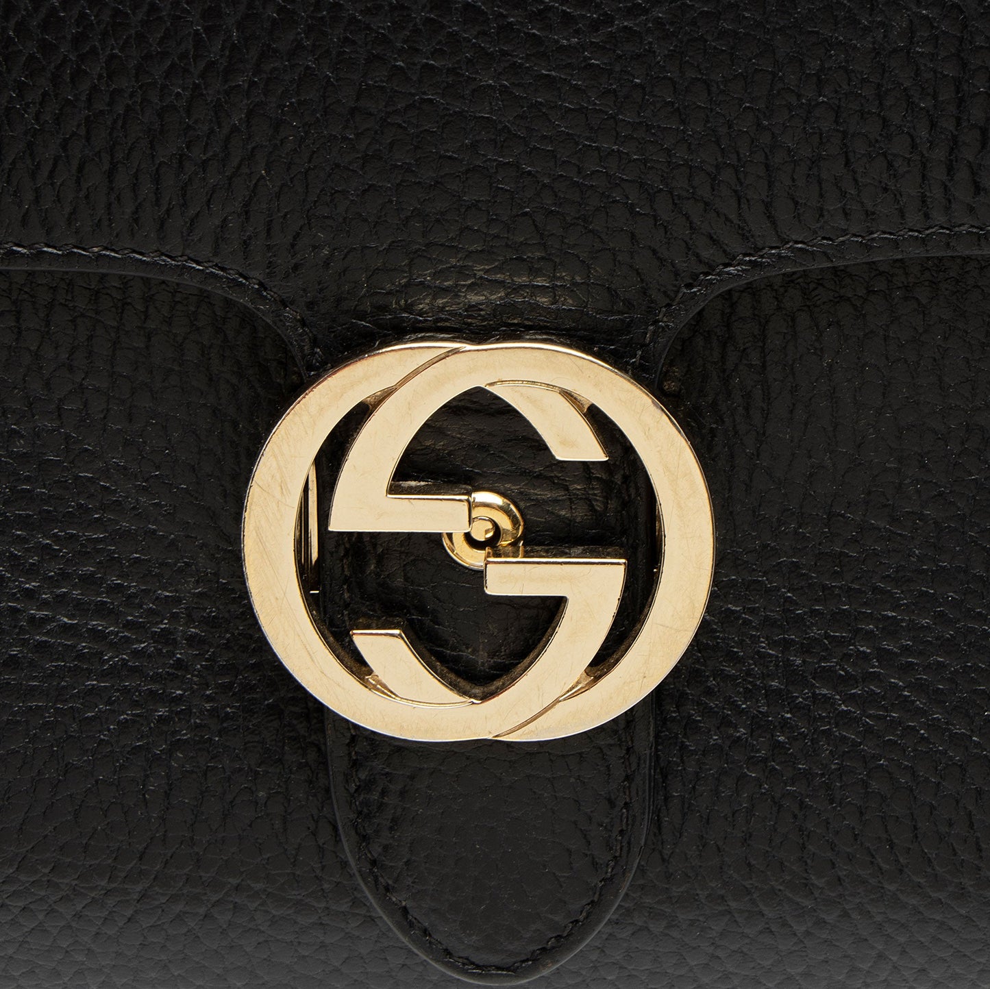 Gucci Leather Interlocking G Small Top Handle (SHF-WY9c47)