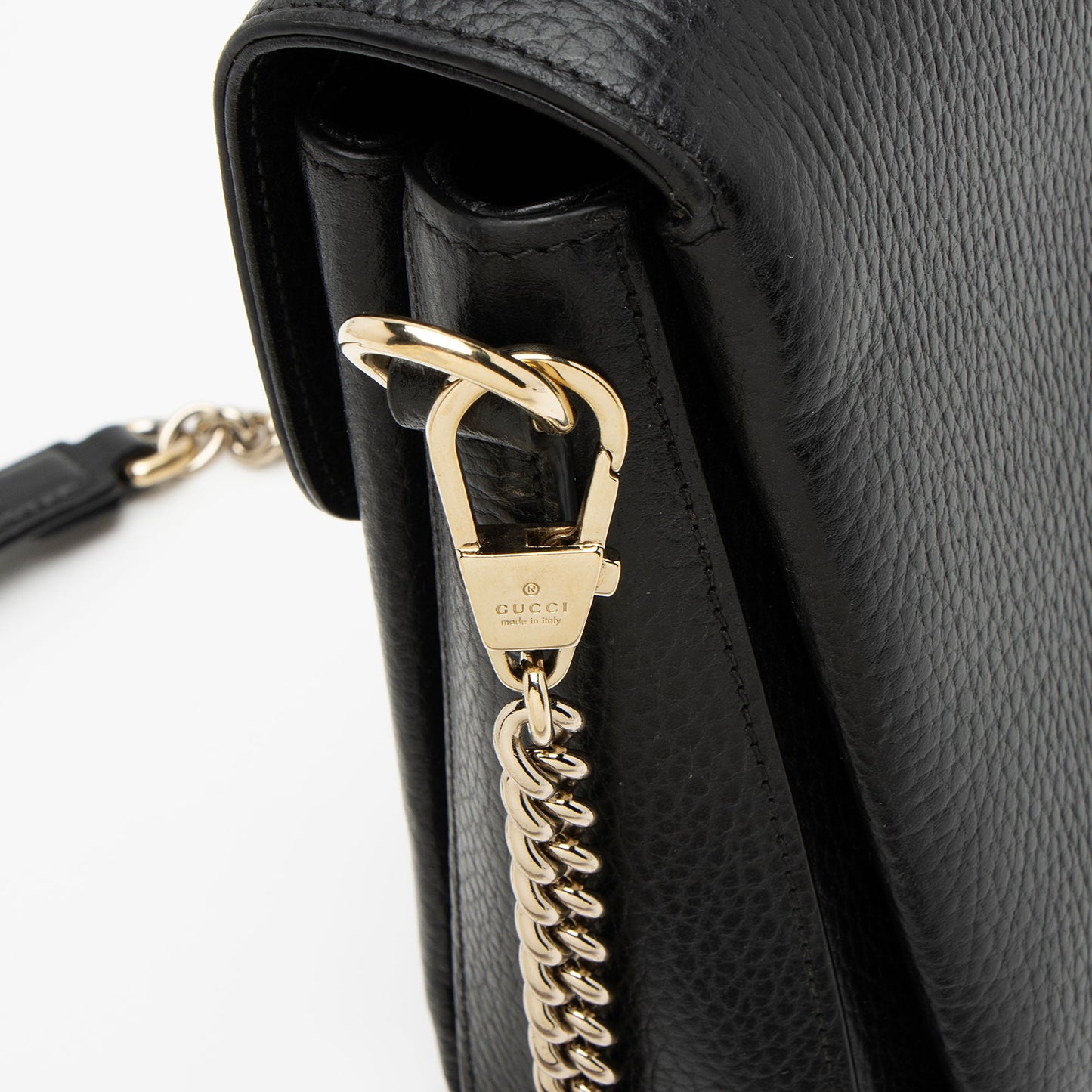 Gucci Leather Interlocking G Small Top Handle (SHF-WY9c47)