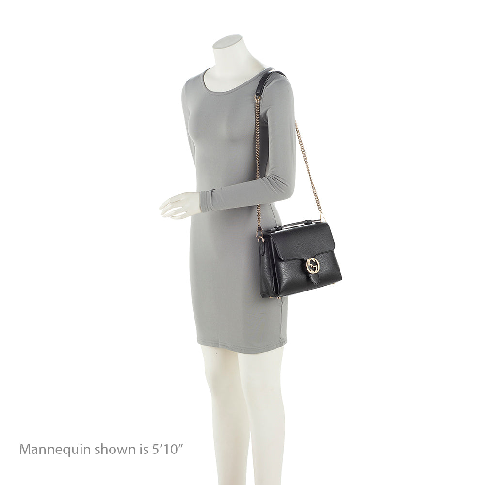 Gucci Leather Interlocking G Small Top Handle (SHF-WY9c47)
