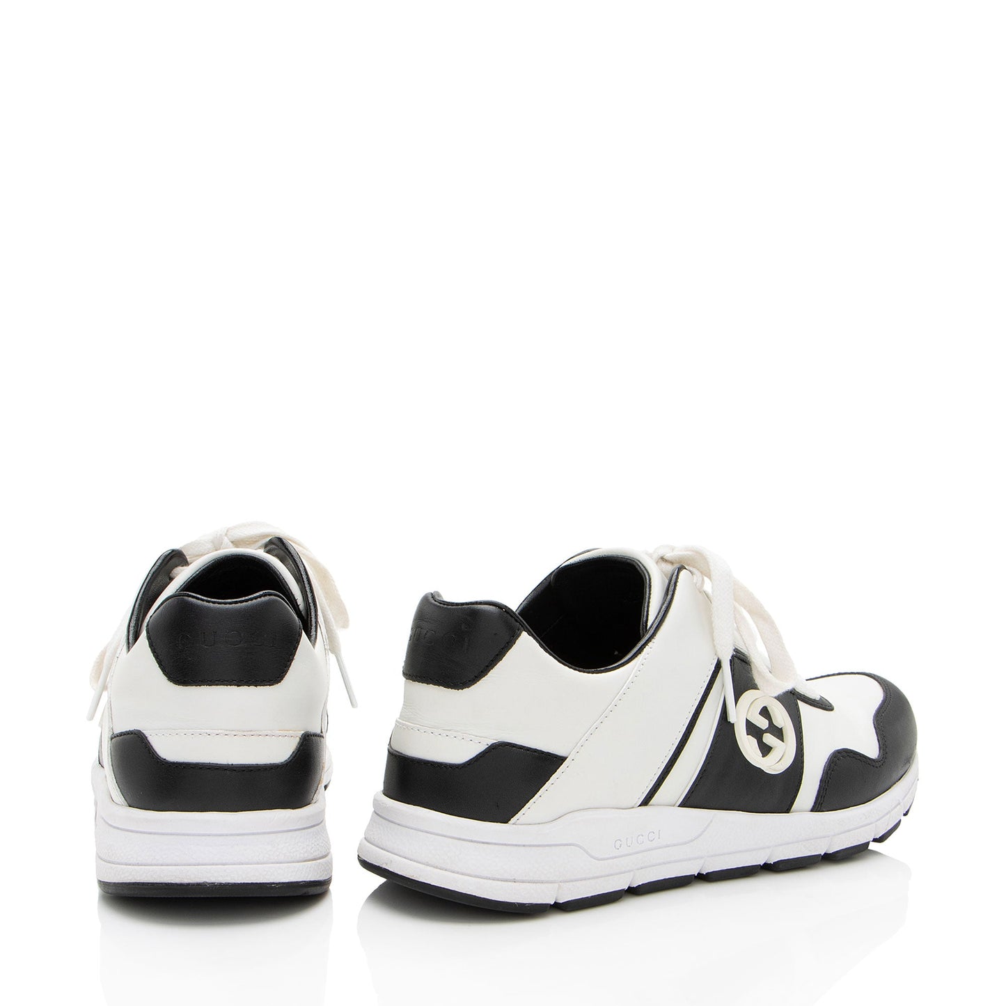 Gucci Leather Interlocking G Sneakers - Size 5.5 / 35.5