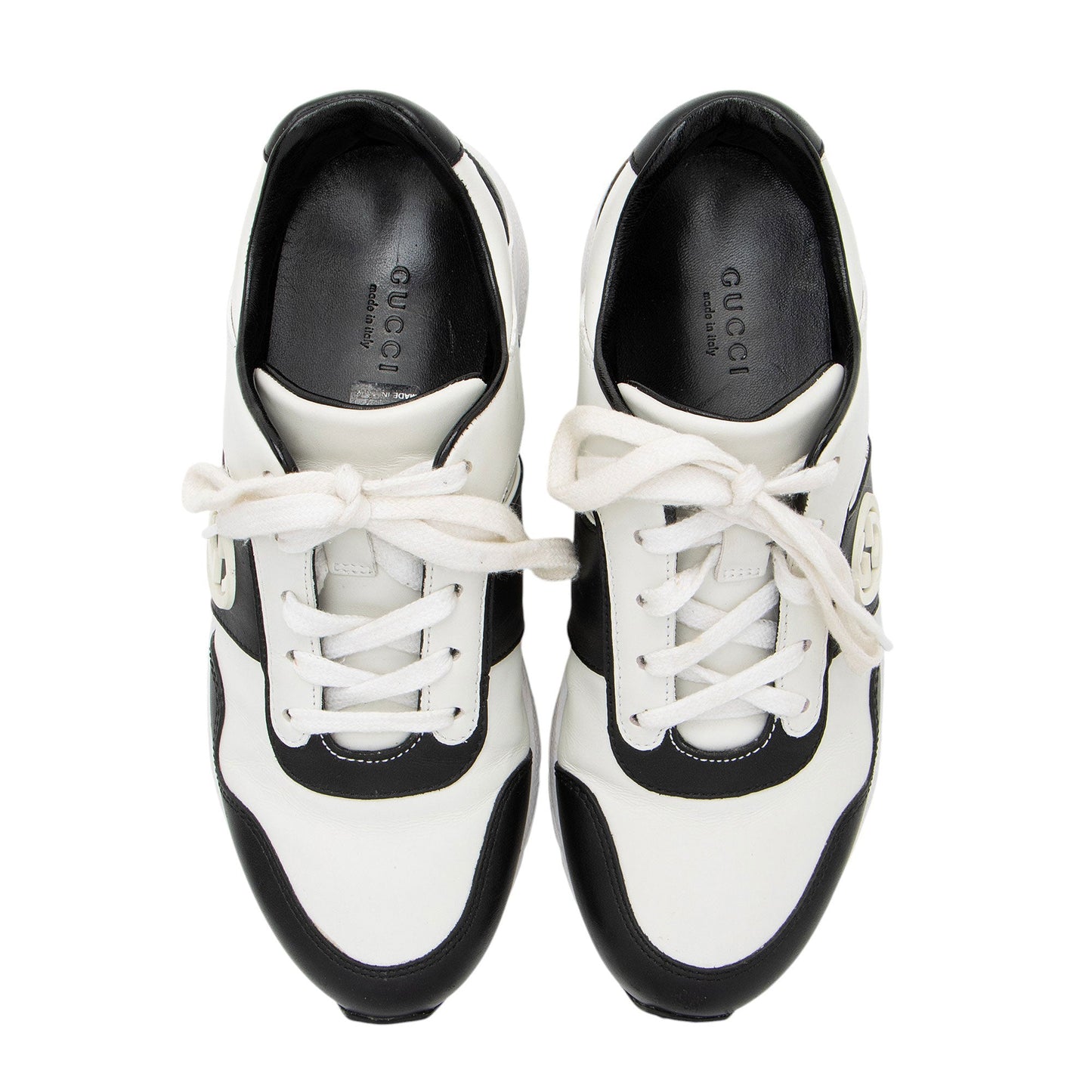 Gucci Leather Interlocking G Sneakers - Size 5.5 / 35.5