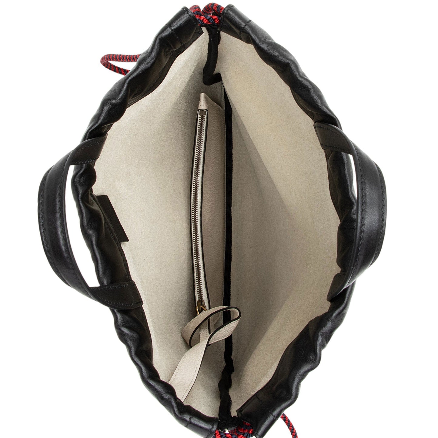Gucci Leather Logo Drawstring Backpack (SHF-8PDv2U)