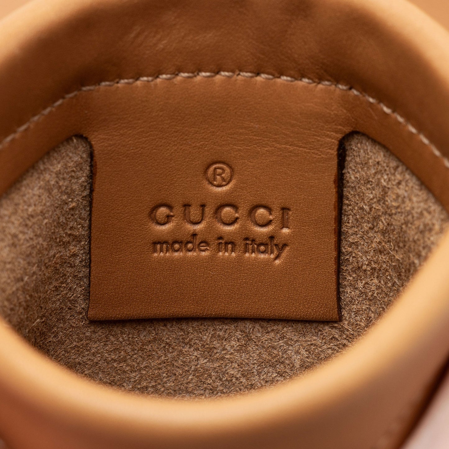 Gucci Leather Drawstring N/S Tote (SHF-33ZFKH)
